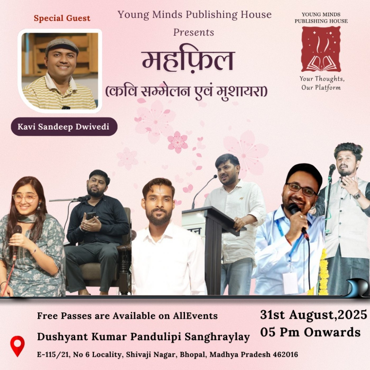 Mehfil(Kavi Sammelan & Mushaira)Bhopal, 31 August | Event in Bhopal | AllEvents