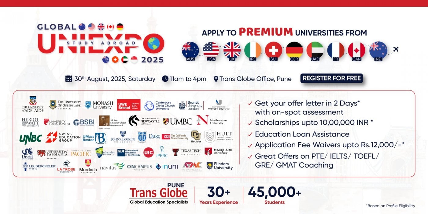Global Uni Expo 2025 -  Free Education Fair by Trans Globe Pune, 30 August | Event in Pune | AllEvents