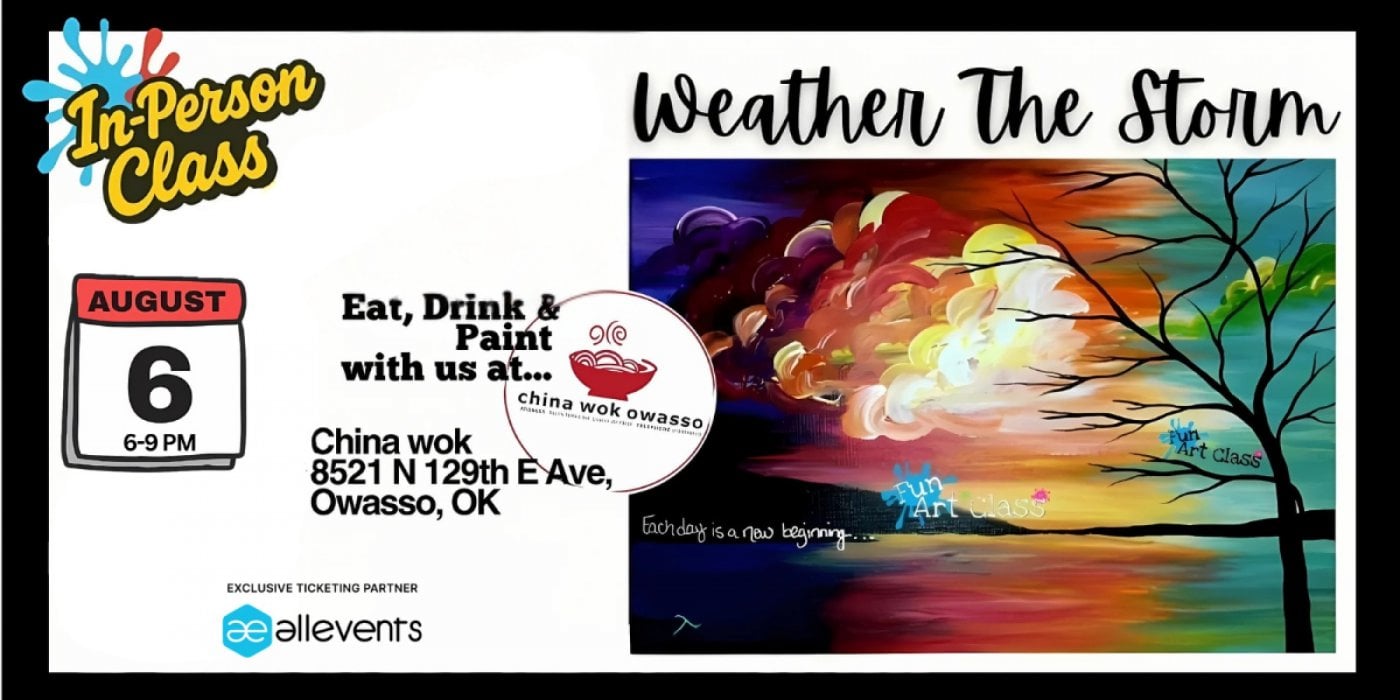 In-Person Fun Art Class – Weather The Storm, 6 August | Event in Owasso | AllEvents