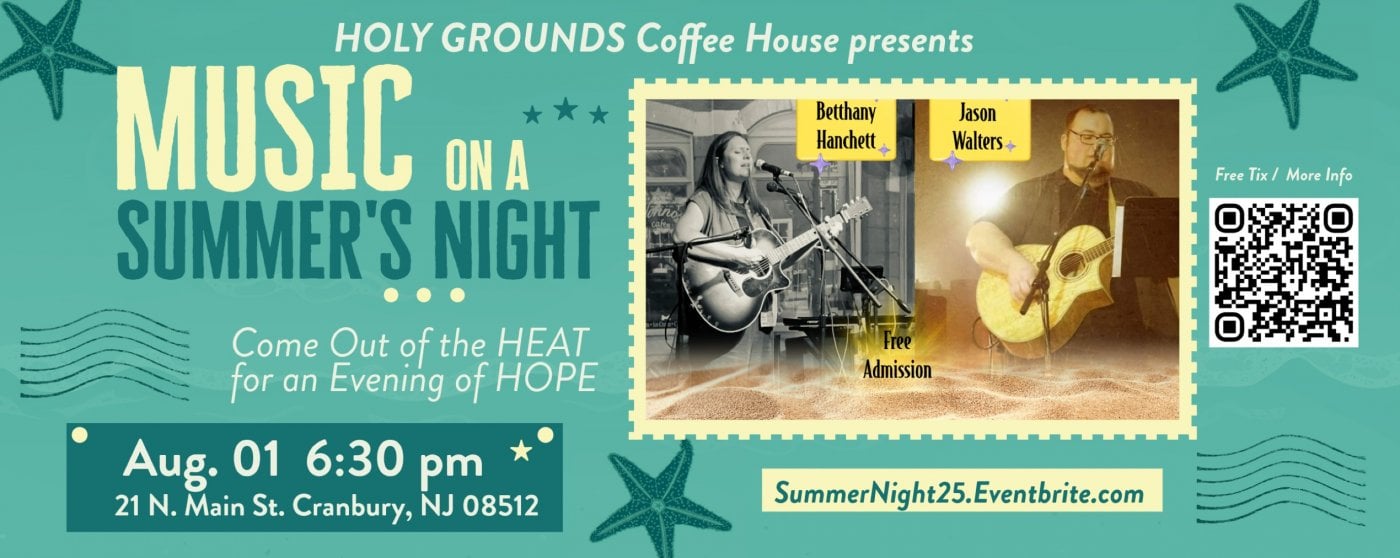 Holy Grounds Coffee House presents: Music on a Summer's Night, 1 August | Event in Cranbury | AllEvents