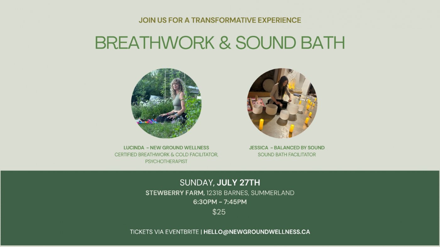 Breathwork & Sound Bath, 27 July | Event in Summerland | AllEvents