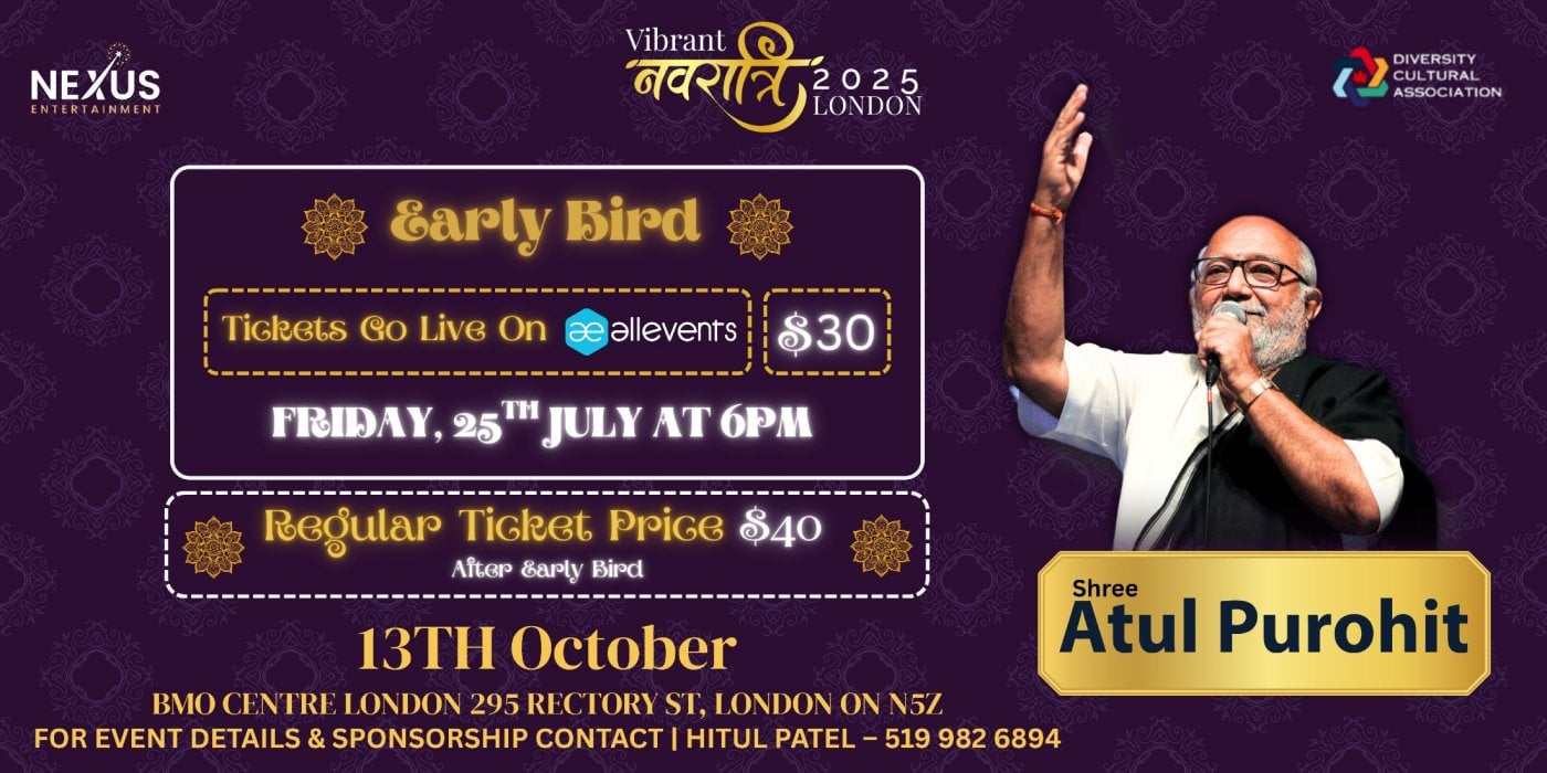 Vibrant Navratri with Shree Atul Purohit / London, ON / 13th October 2025, 13 October | Event in London | AllEvents
