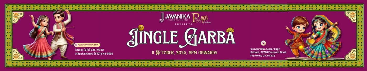 Jingle Garba "For the kids by the kids", 11 October | Event in Fremont | AllEvents