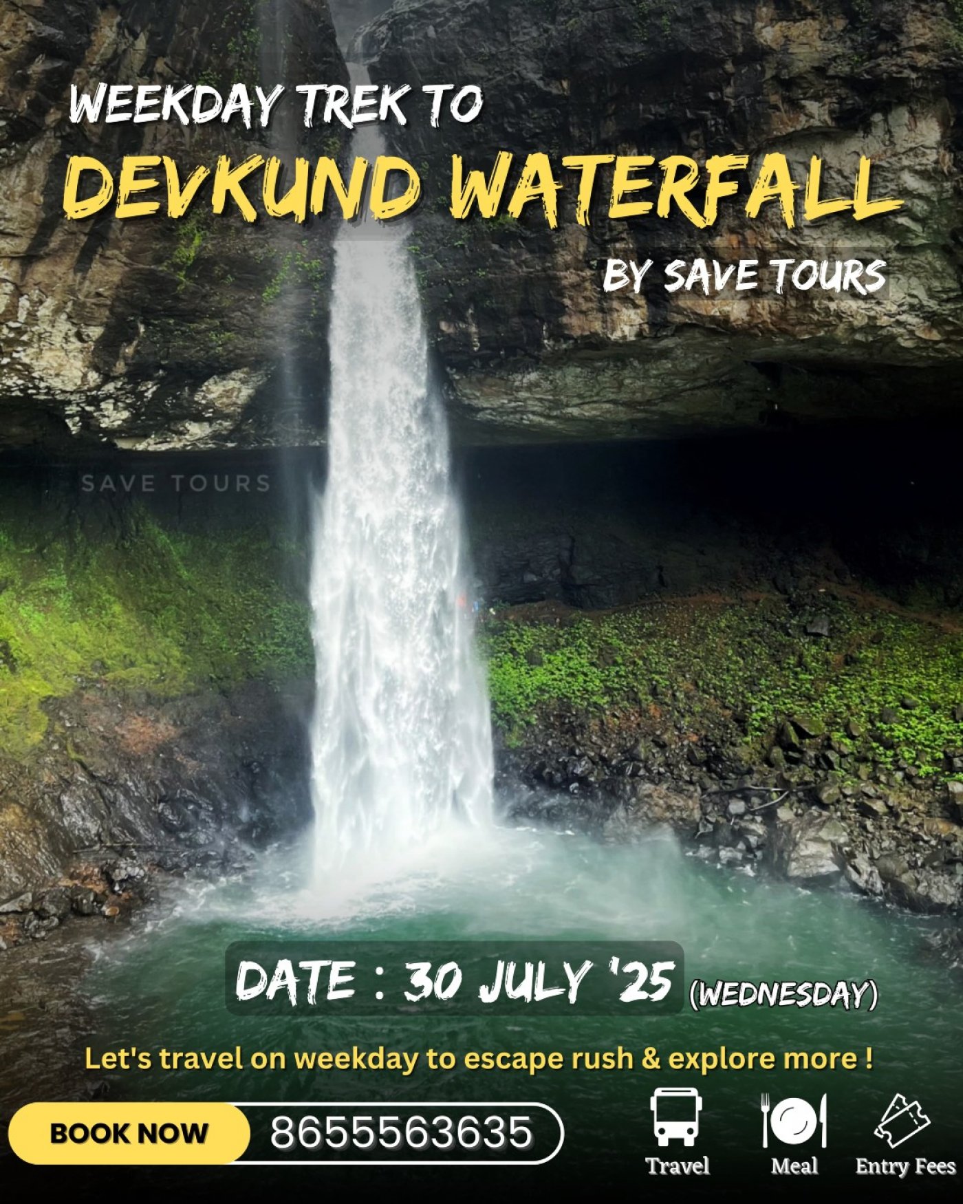 Weekday Day Special Devkund Waterfall Trek, 29 July | Event in Lonavla | AllEvents