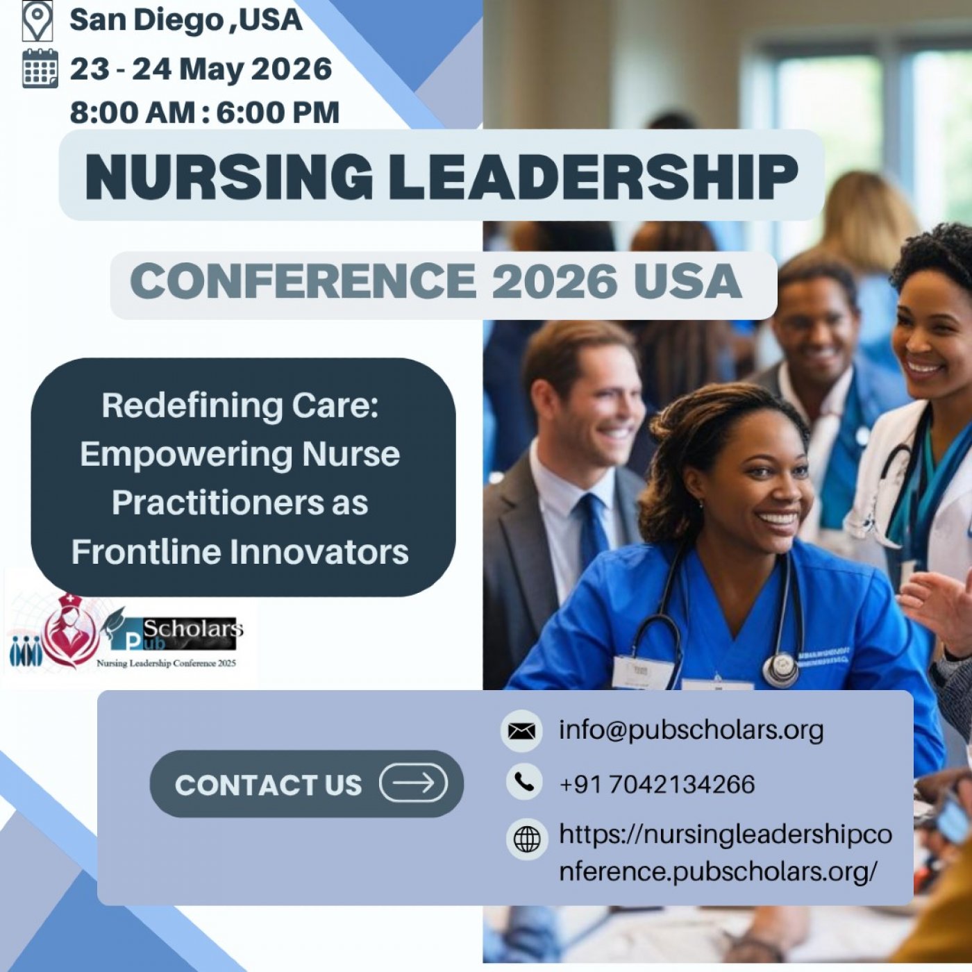 Nursing Leadership Conference 2025–2026 | Advancing Global Nurse Leadership in San Diego, 23 May | AllEvents