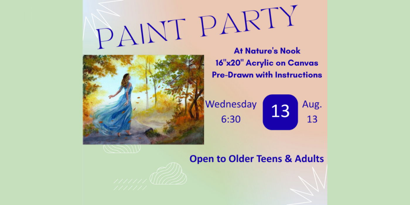 Aug. 13 Paint Party at Nature's Nook, 13 August | Event in Minot | AllEvents
