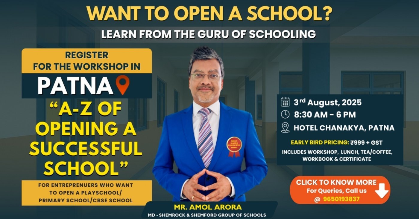 A to Z of Opening a Successful School , 3 August | Event in Patna | AllEvents