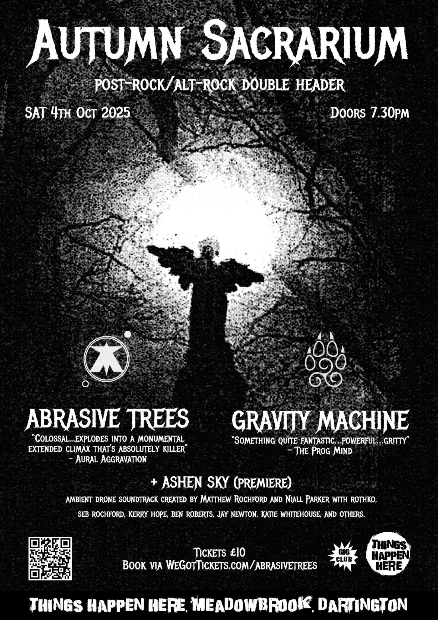 Autumn Sacrarium: Abrasive Trees + Gravity Machine , 4 October | Event in Totnes | AllEvents