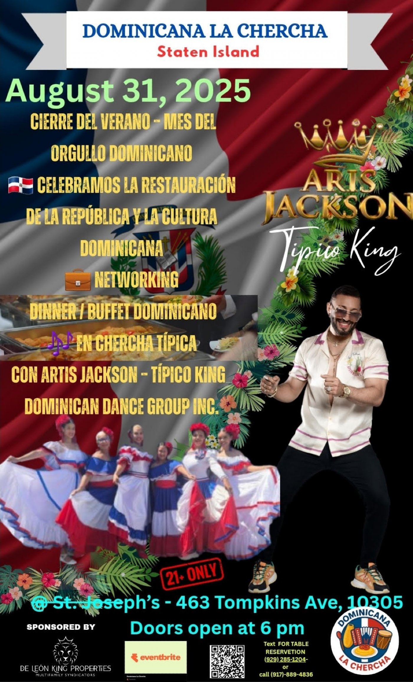 Dominicana La Chercha  - Networking, Dinner, music, and Aris Jackson performance, 31 August | Event in Staten Island