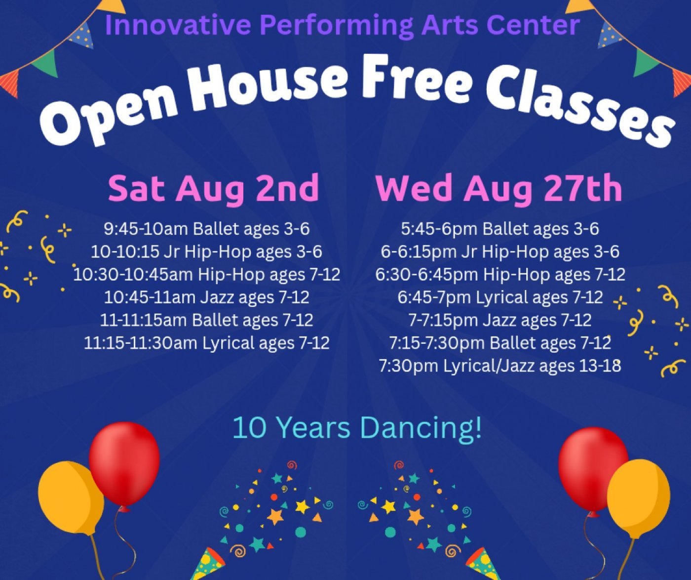 Open House -Free Dance Classes, 2 August | Event in Downingtown | AllEvents