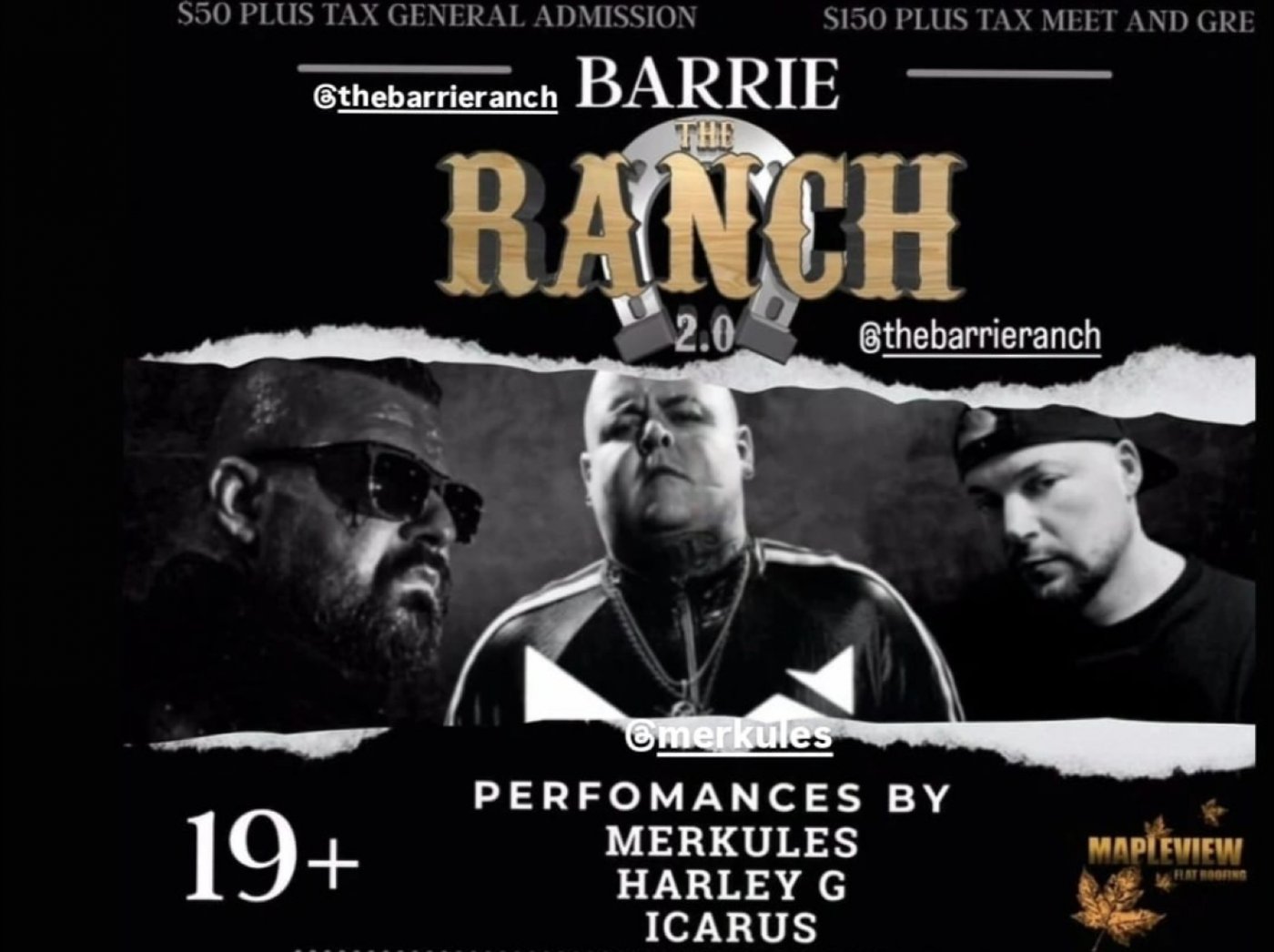 MERKULES LIVE PERFORMANCE INSIDE: THE RANCH BARRIE ONTARIO 2025, 1 August | Event in Barrie | AllEvents