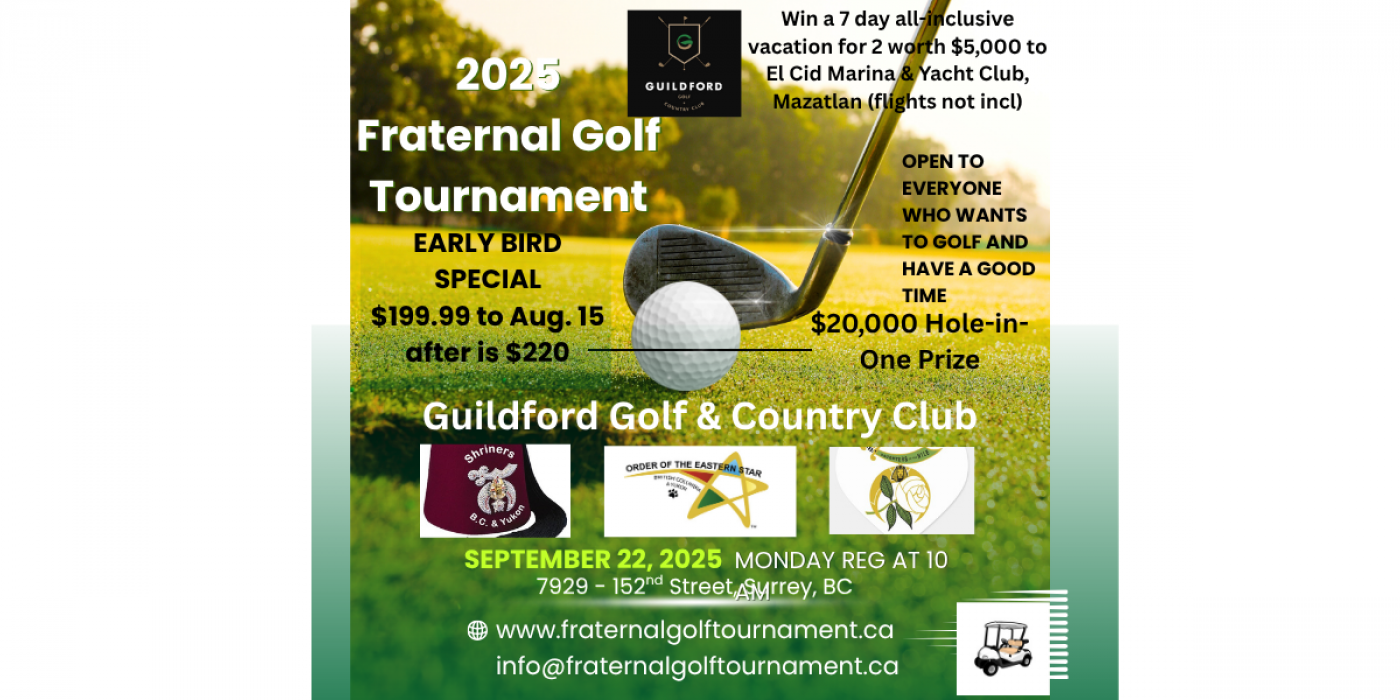 2025 Fraternal Golf Tournament, 22 September | Event in Surrey | AllEvents