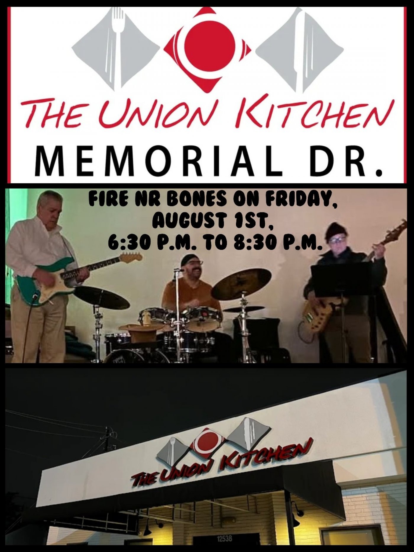 Fire NR Bones performs at The Union Kitchen in Memorial. , 1 August | Event in Houston | AllEvents