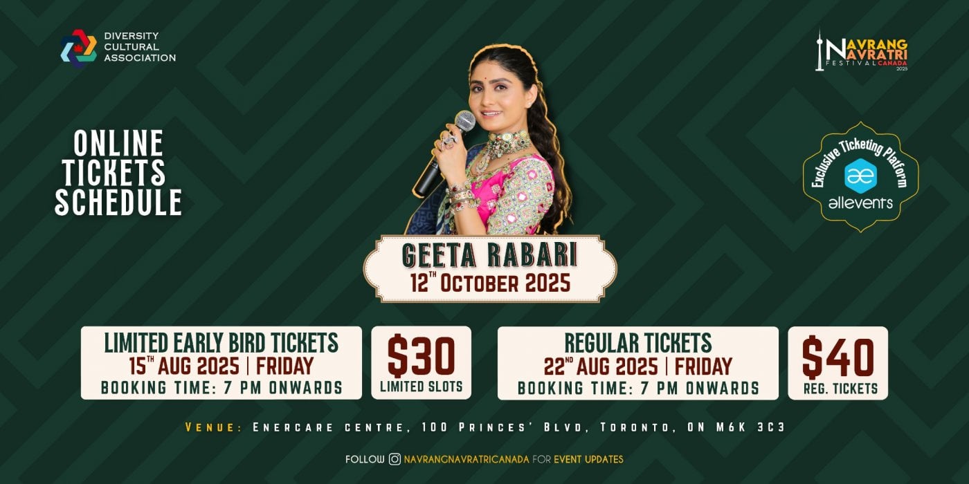 Navrang Navratri Festival Canada With Geeta Rabari - 12th October 2025, 12 October | Event in Toronto | AllEvents