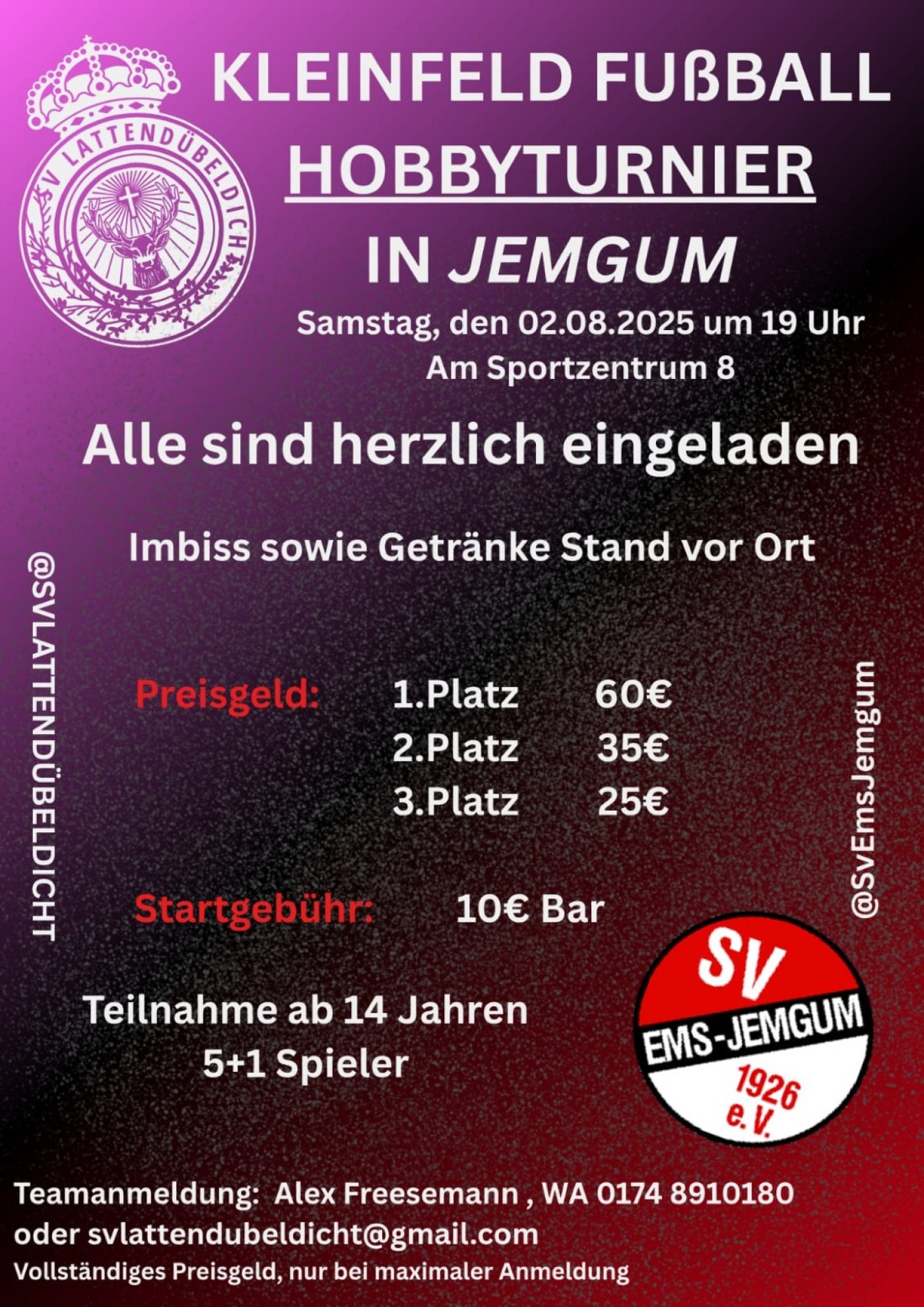 Kleinfeld Fußball Hobbyturnier , 2 August | Event in Leer | AllEvents