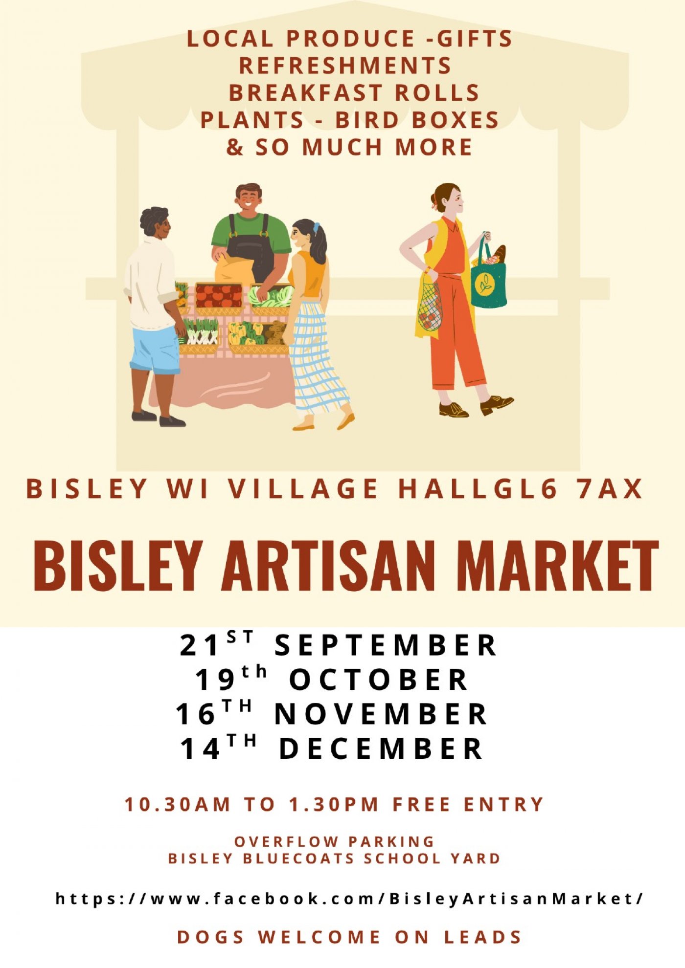BISLEY ARTISAN MARKET 21ST SEPTEMBER 10.30AM TO 1.30PM BISLEY VILLAGE HALL, 21 September | Event in Stroud