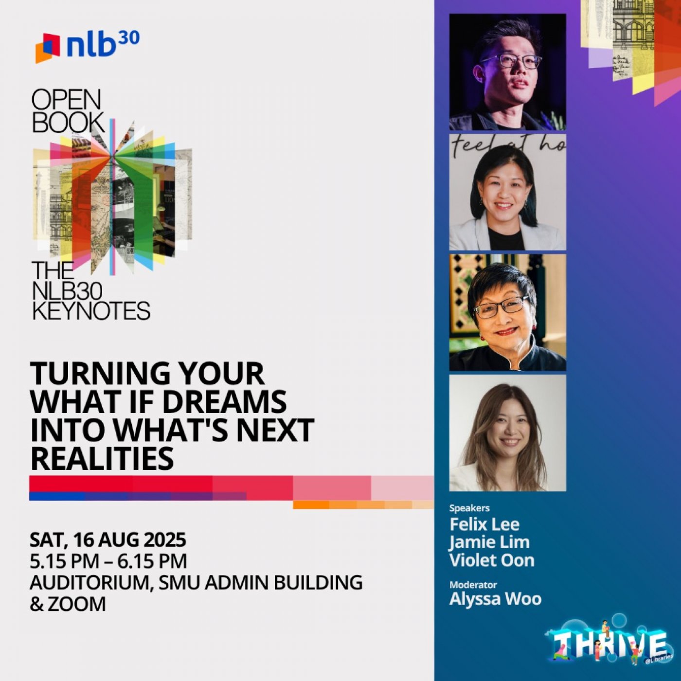 NLB Keynote: Turning Your What If Dreams into What’s Next Realities, 16 August | Event in Singapore | AllEvents