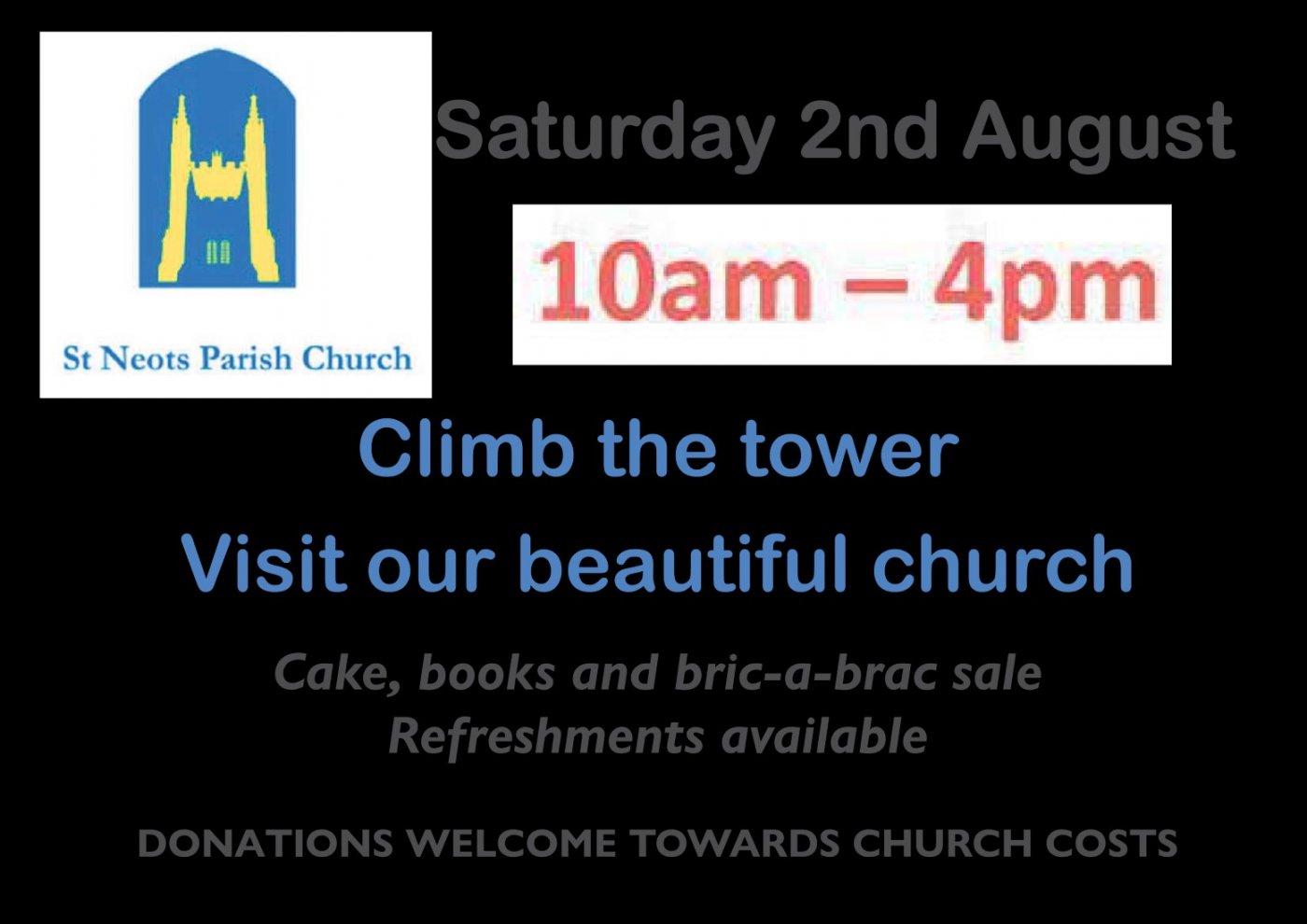 Tower and church open day, 2 August | Event in St Neots | AllEvents