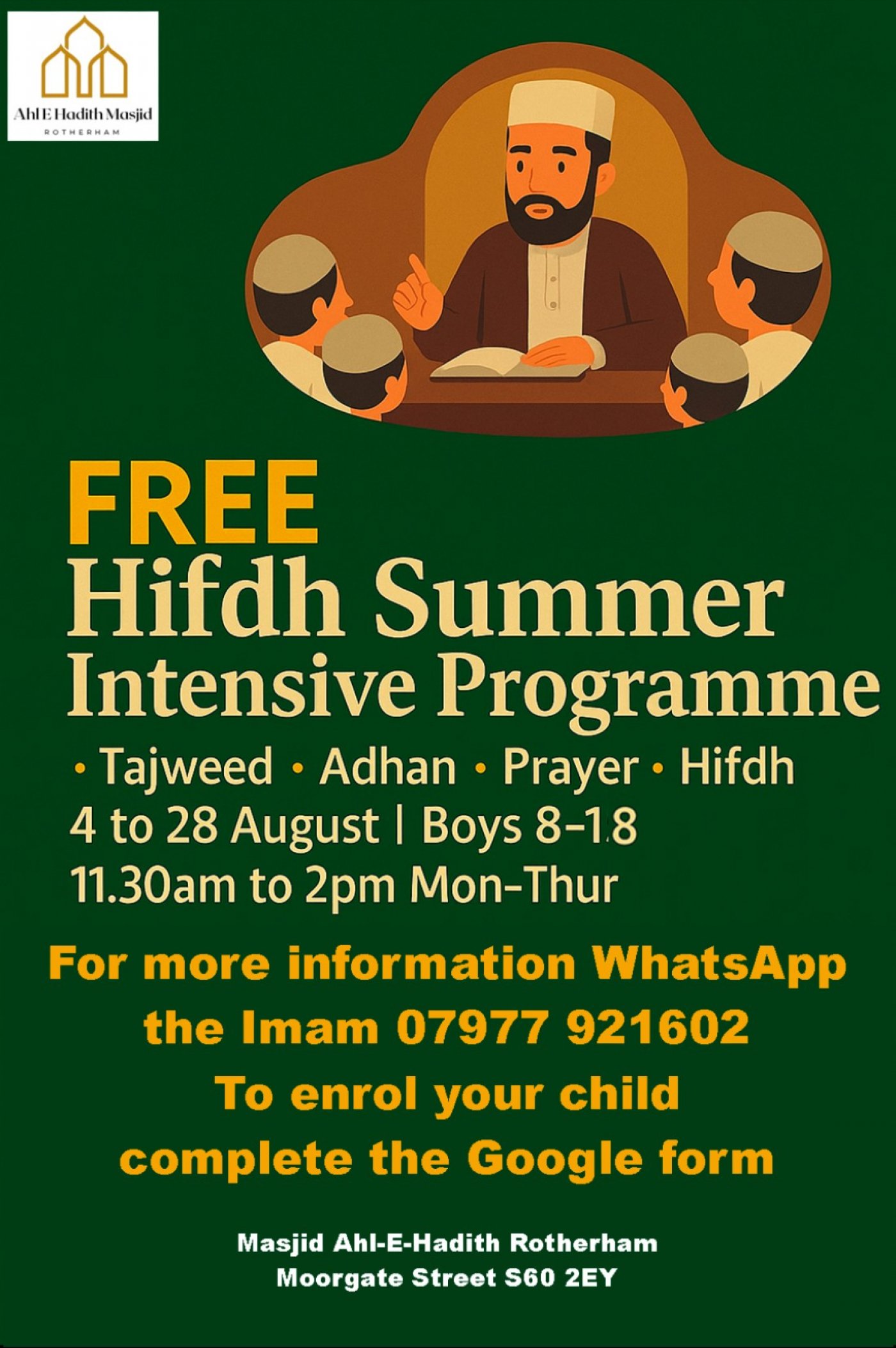 Hifdh Summer Intensive, 4 August | Event in Rotherham | AllEvents