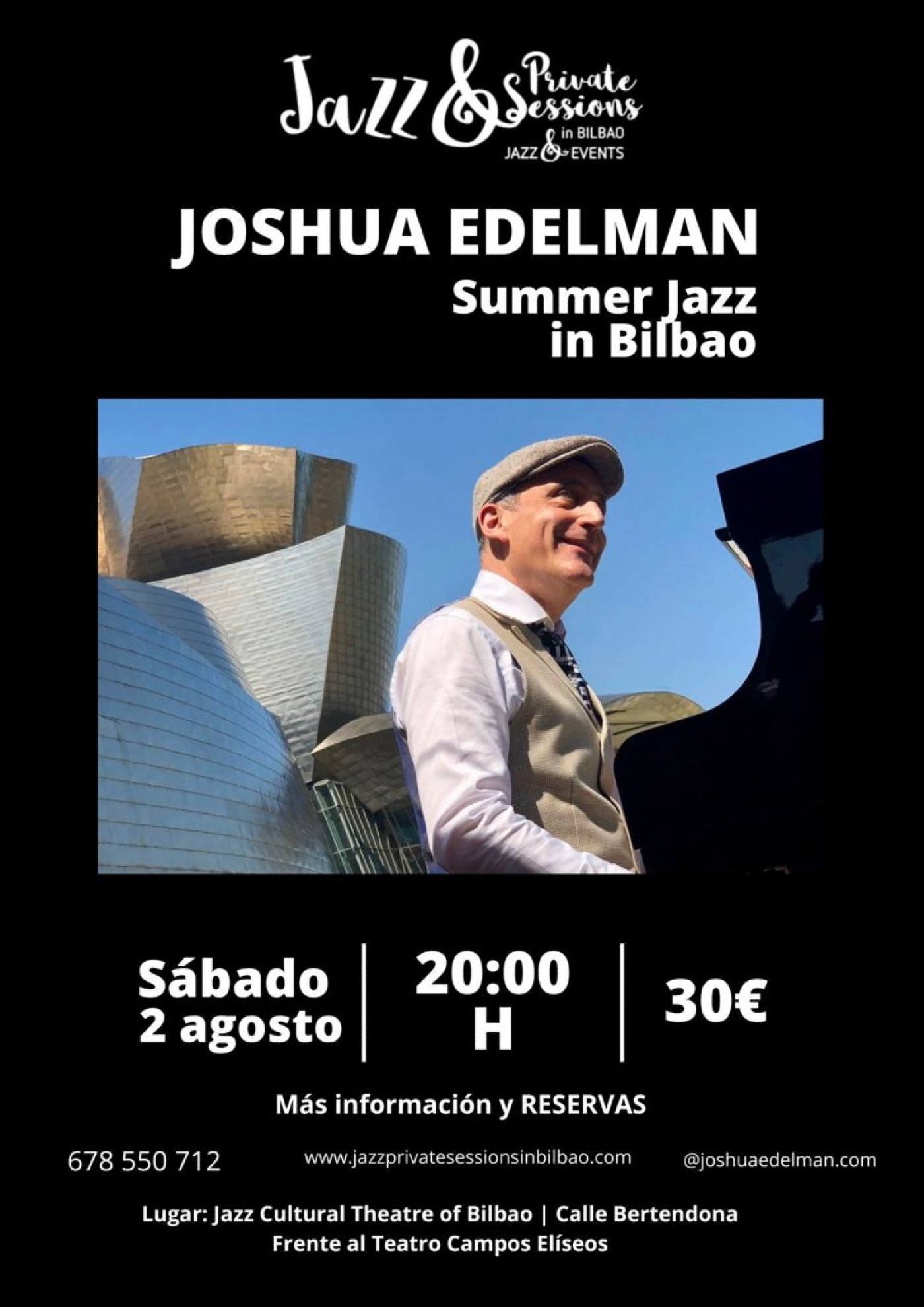 Joshua Edelman. Summer Jazz In Bilbao, 2 August | Event in Bilbao | AllEvents
