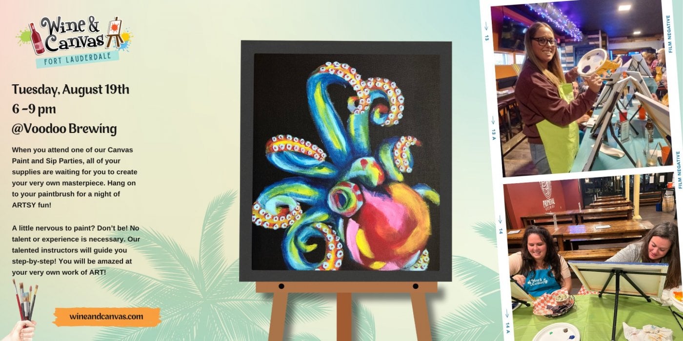 Oakland Park Paint n Sip – Tangled In Color, 19 August | Event in Wilton Manors | AllEvents