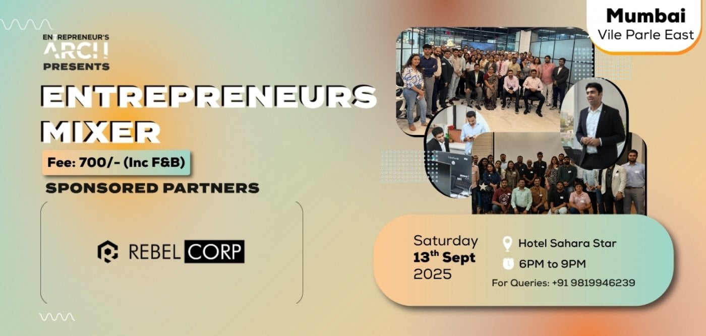 Entrepreneur's Mixer (Mumbai), 13 September | Event in Mumbai | AllEvents