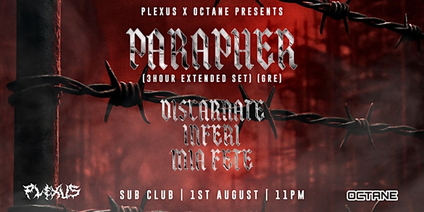 PLEXUS X OCTANE Pres. Parapher (GRE), 1 August | Event in Melbourne | AllEvents