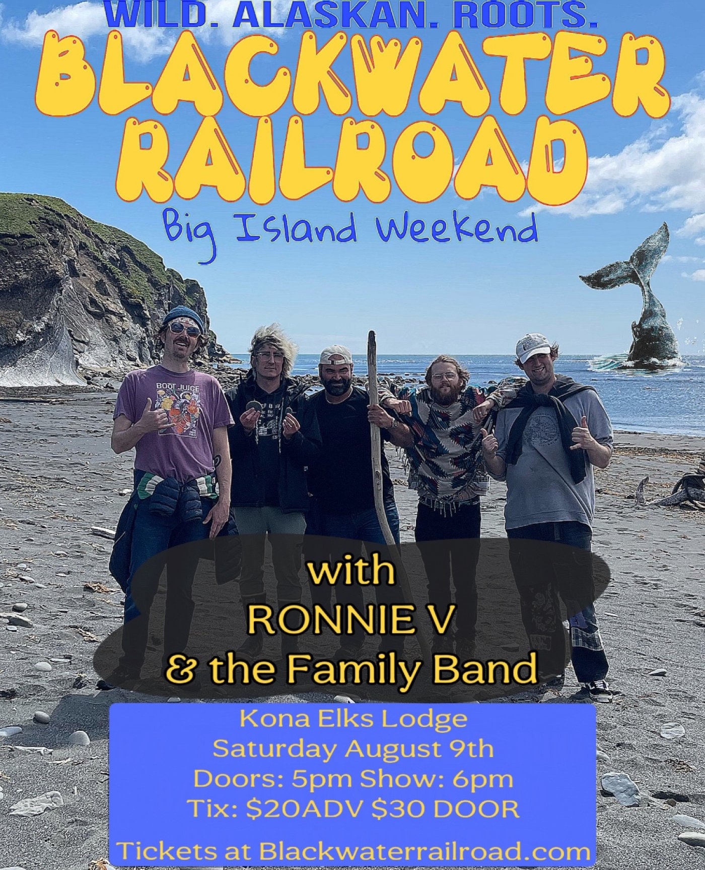 Blackwater Railroad from Alaska at Kona Elks, 9 August | Event in Kailua Kona | AllEvents