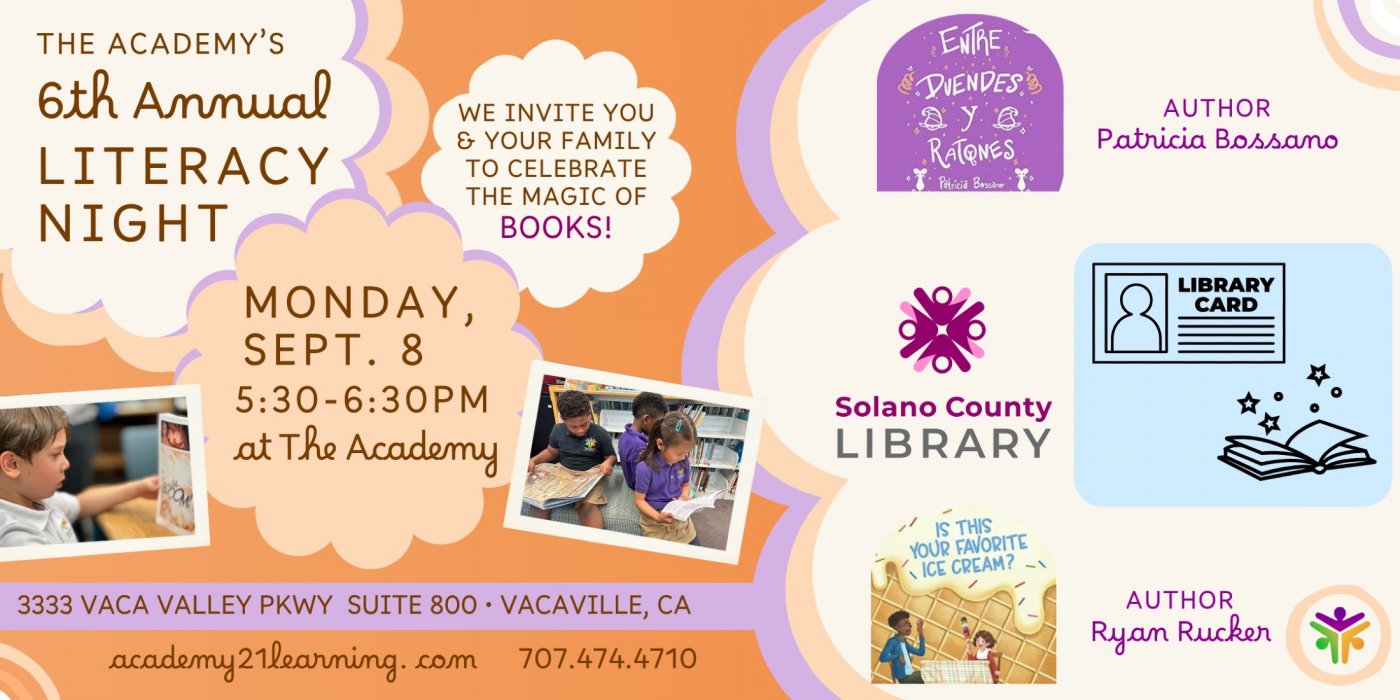 6th Annual Literacy Awareness Night: An Evening of Fun & Learning for All, 8 September | Event in Vacaville