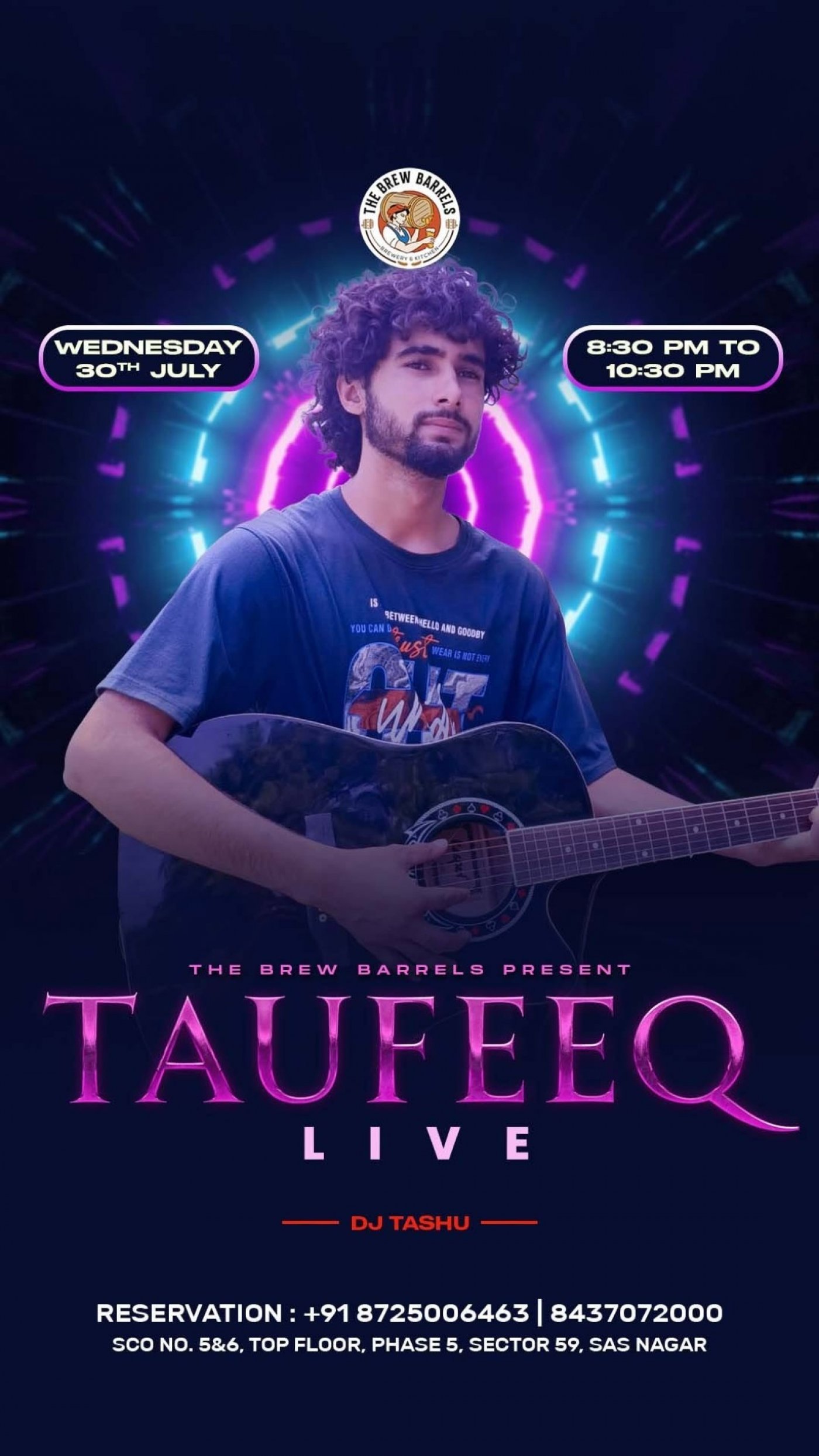 This Wednesday, The Stage Belongs to Taufeeq at The Brew Barrels | Event in Mohali | AllEvents