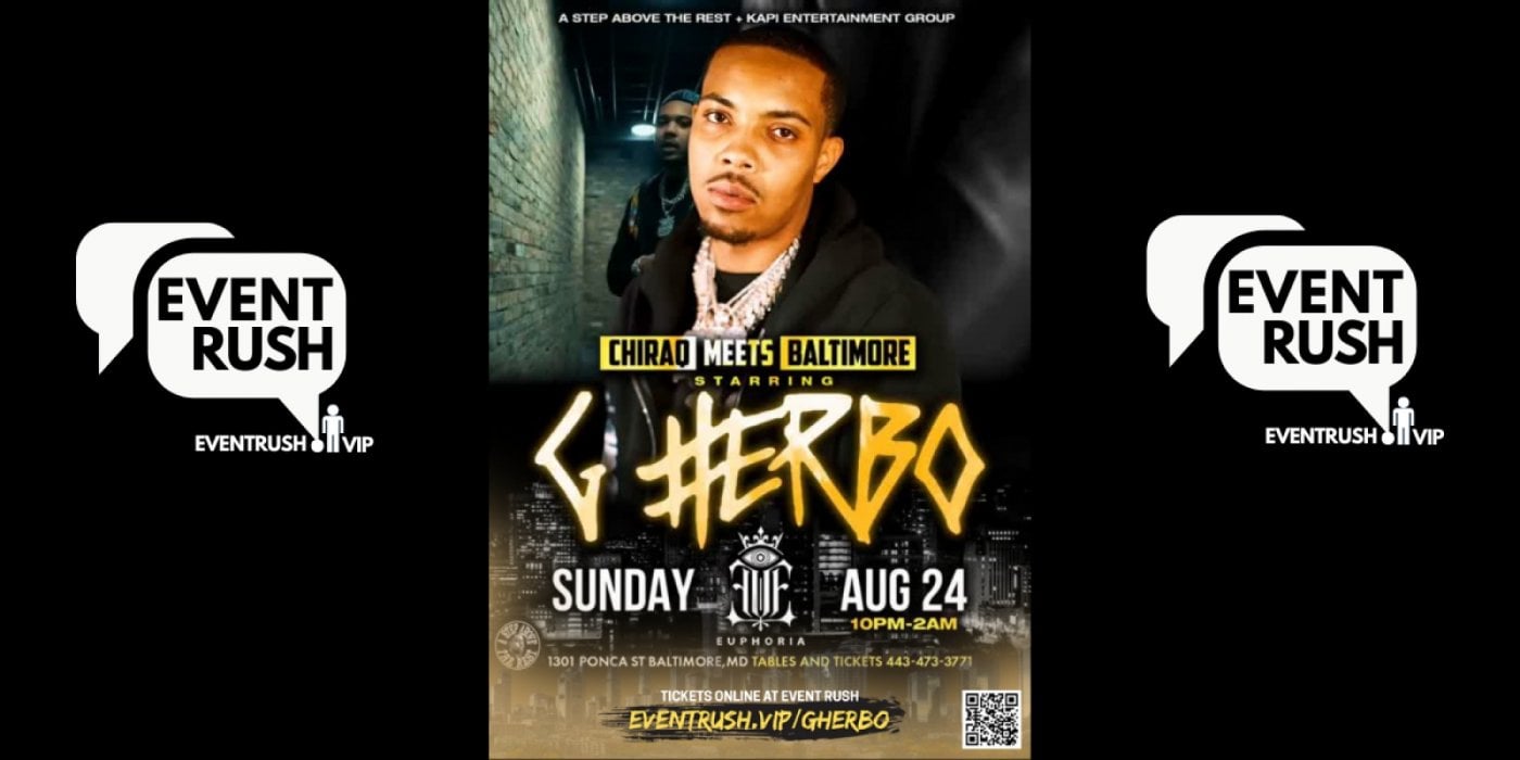 GHERBO LIVE TICKETS on EVENTRUSH.VIP, 24 August | Event in Baltimore | AllEvents