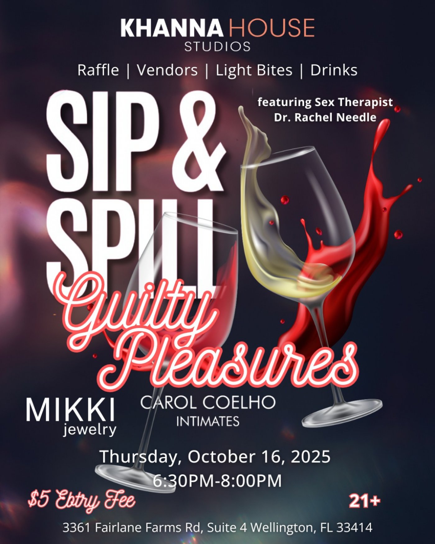 Sip & Spill Ladies Night, 16 October | Event in Greenacres City | AllEvents