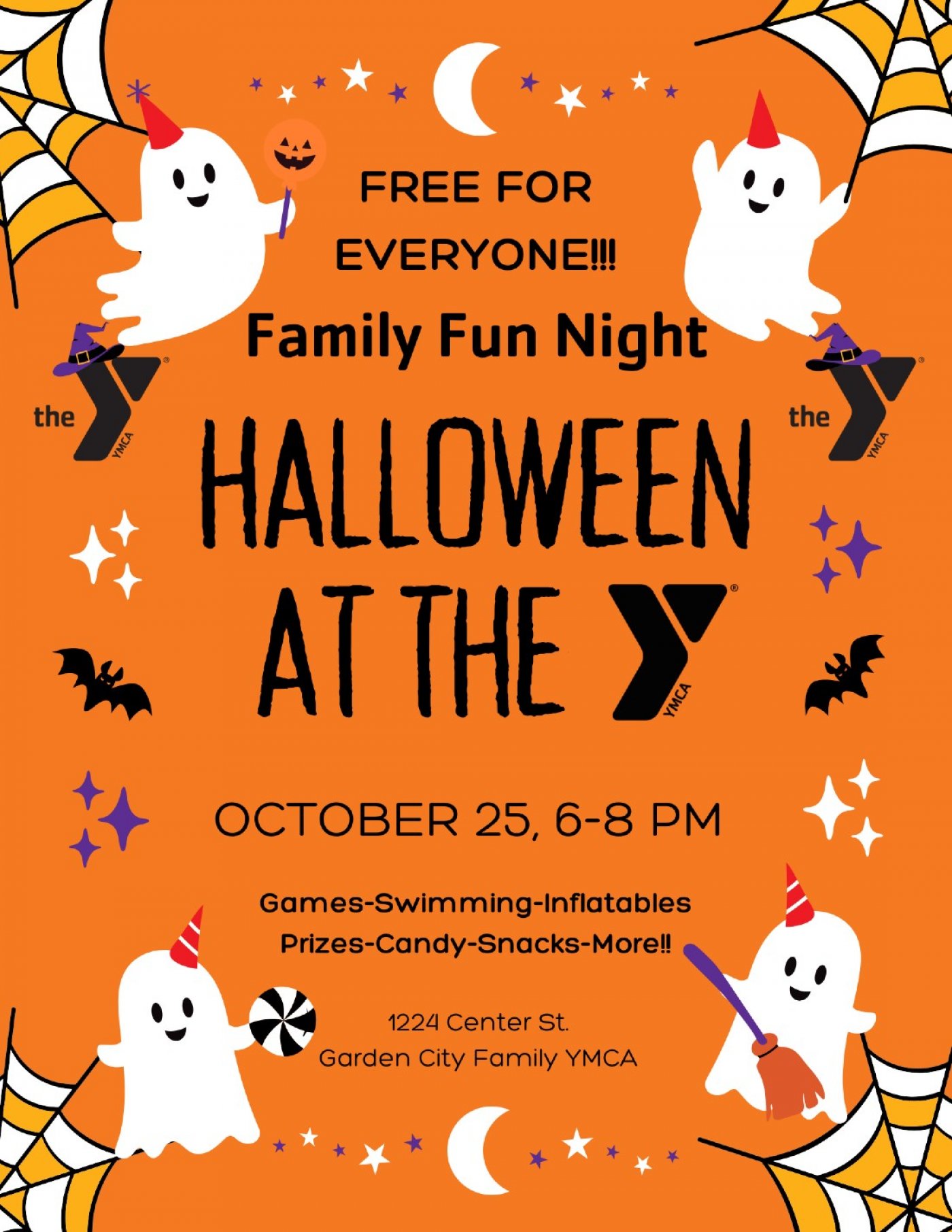Halloween at the Y, 25 October | Event in Garden City | AllEvents