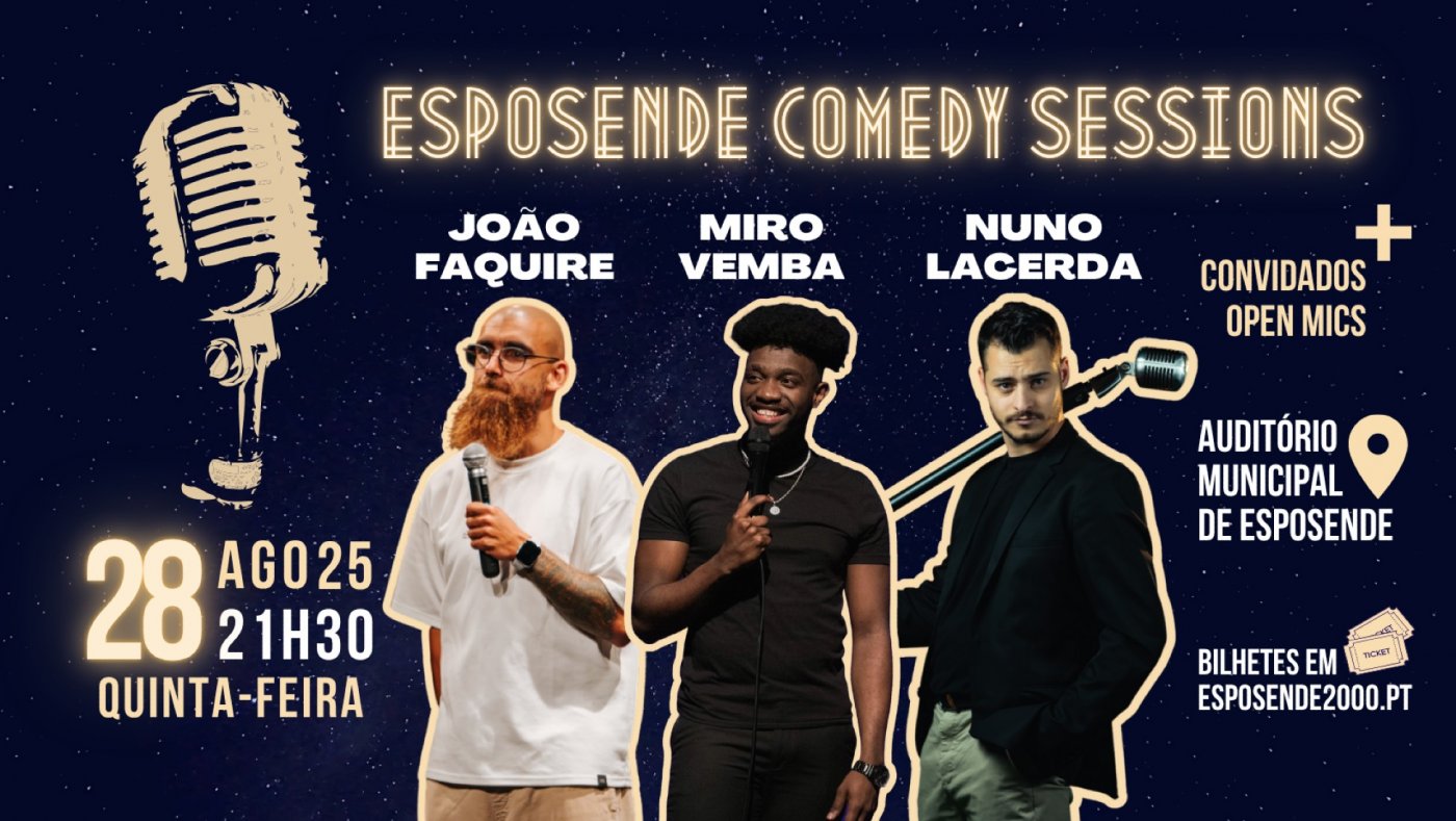 ESPOSENDE COMEDY SESSION 3 - 2025, 28 August | Event in Esposende | AllEvents