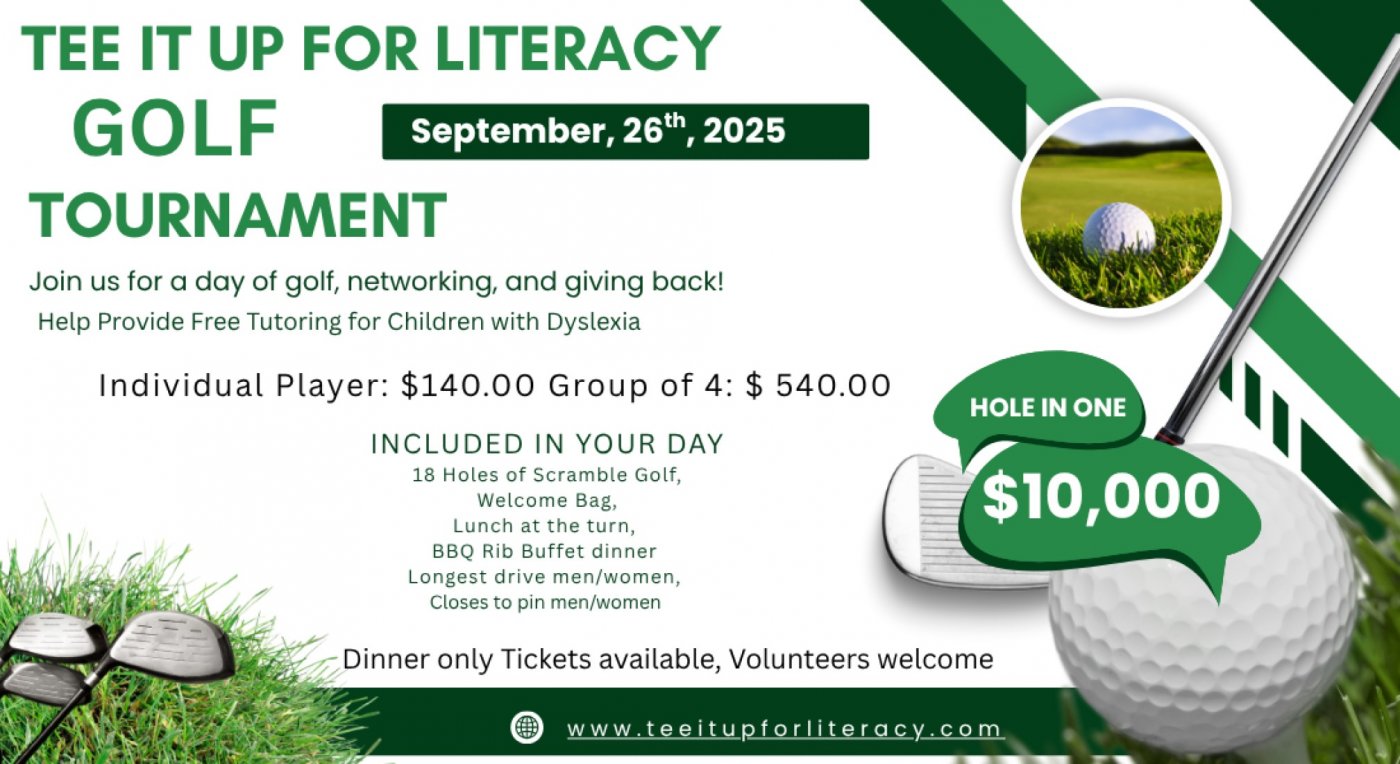 Tee it Up for Literacy Golf Tournament and Dinner, 26 September | Event in Saint. Joachim | AllEvents