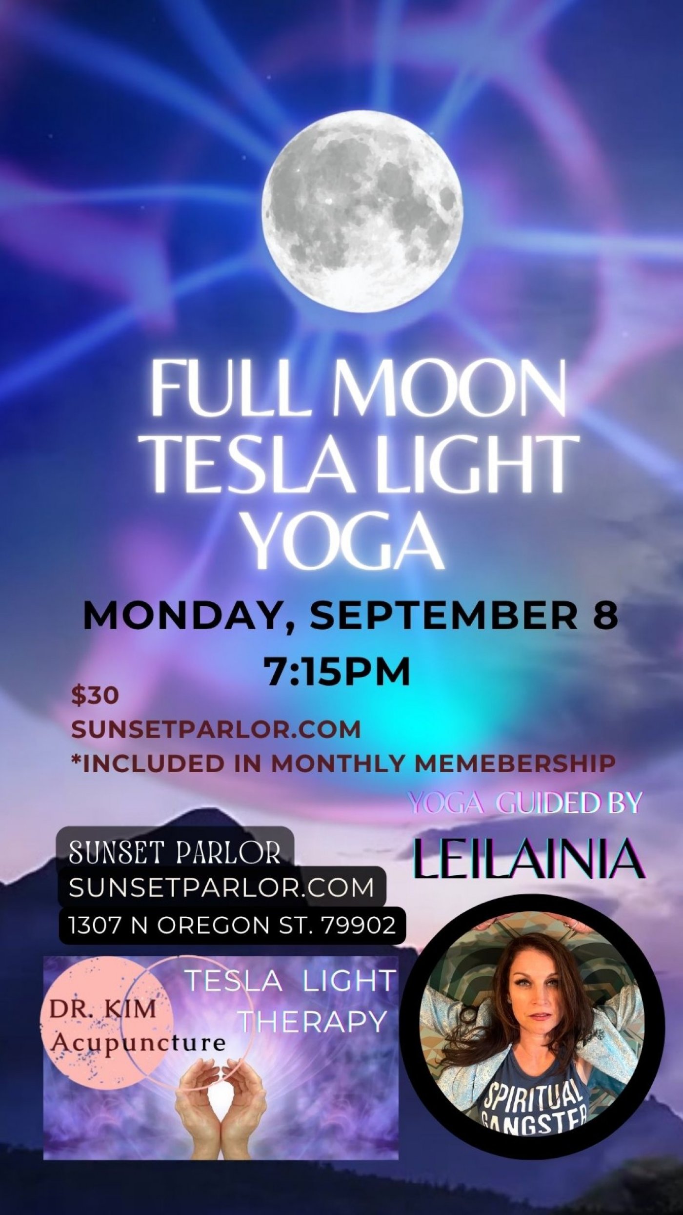 Full Moon Tesla Light Yoga, 8 September | Event in El Paso | AllEvents