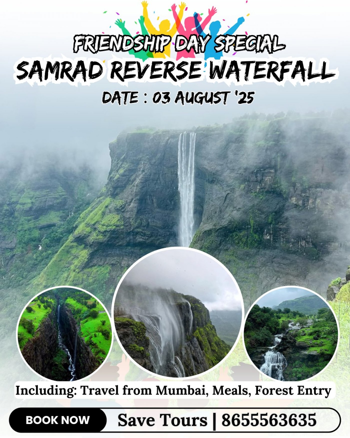 Friendship Day Special Samrad Reverse Waterfall Trail Tickets, Samrad ...