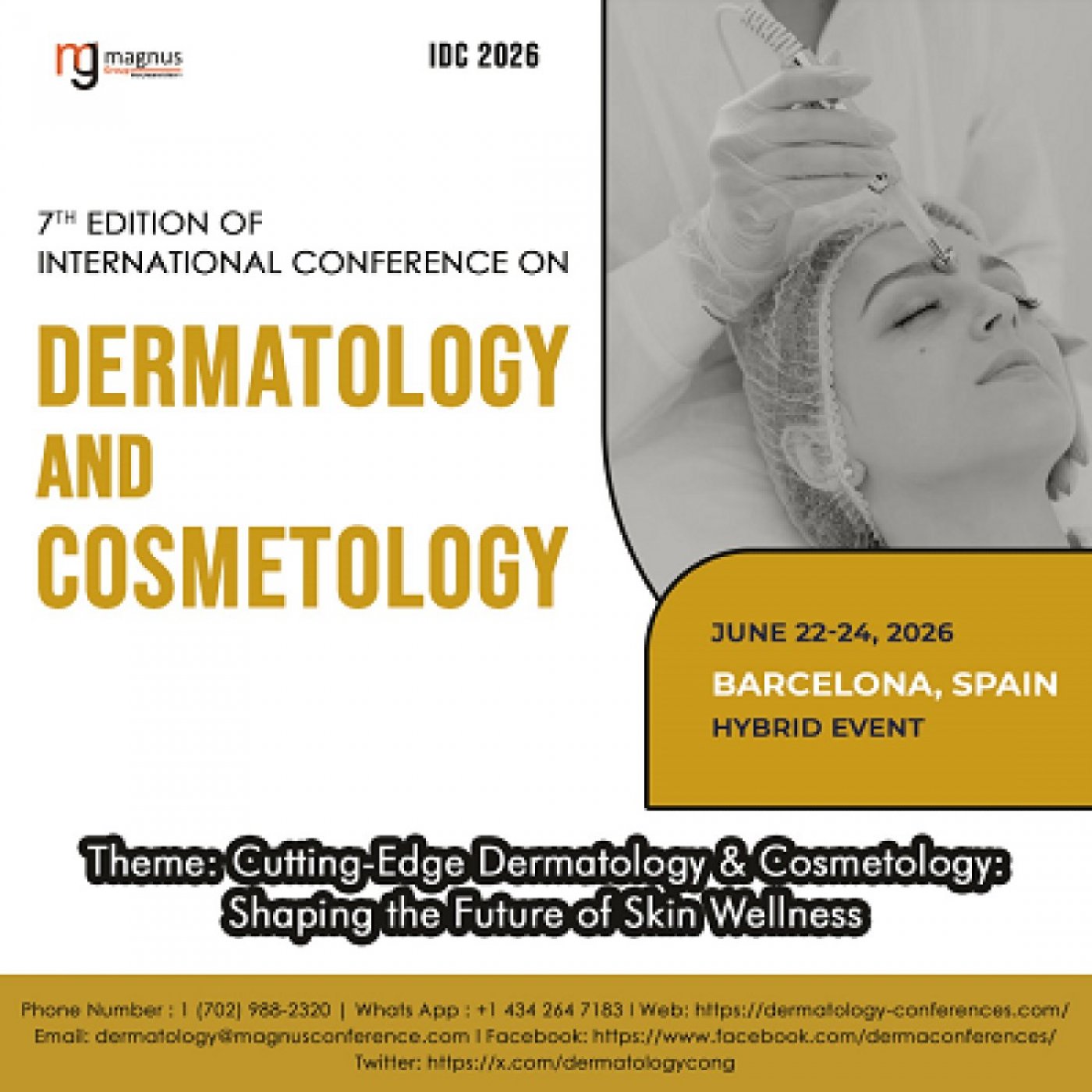 7th Edition of International Conference on Dermatology and Cosmetology, 22 June | Event in Barcelona | AllEvents