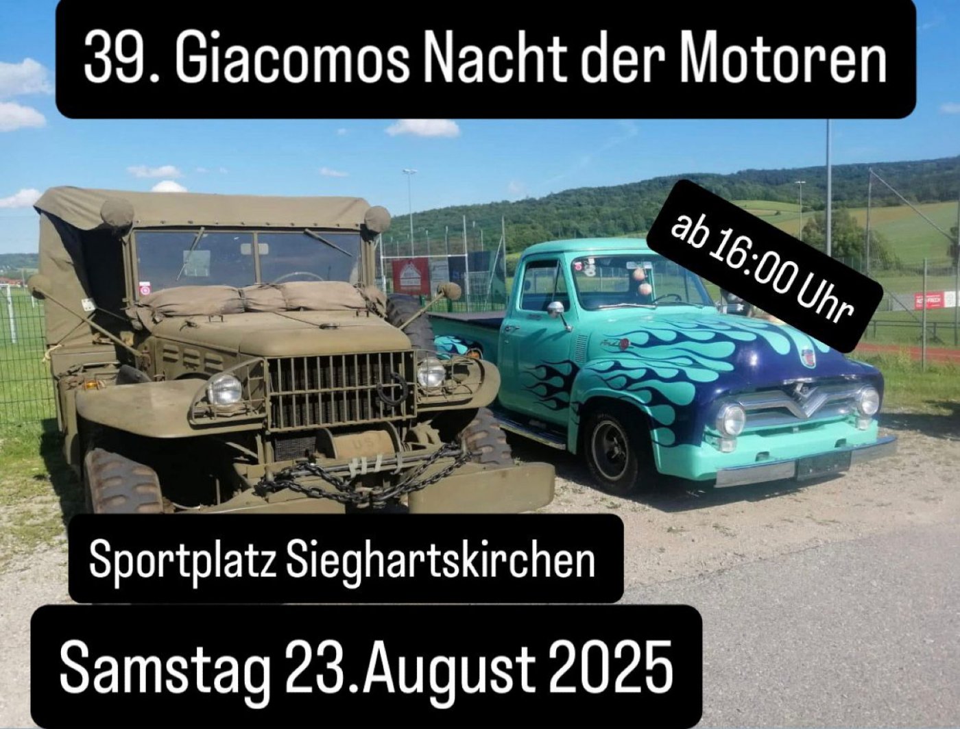 Giacomos Nacht der Motoren, 23 August | Event in Neulengbach | AllEvents
