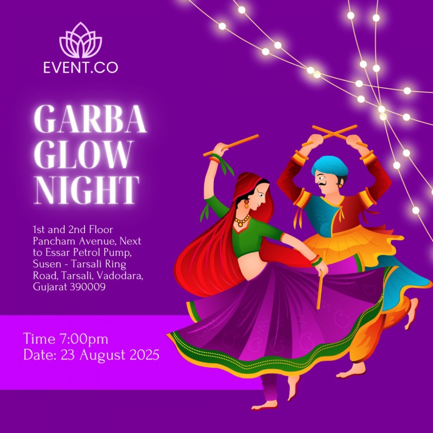 Garba Glow Night, 23 August | Event in Vadodara | AllEvents