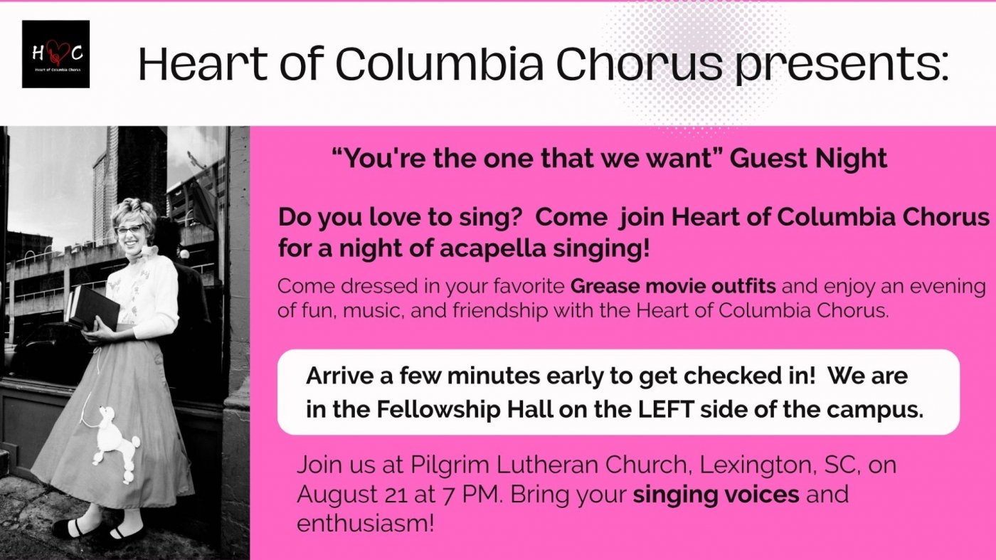 Heart of Columbia Chorus Guest Night, 21 August | Event in Lexington | AllEvents