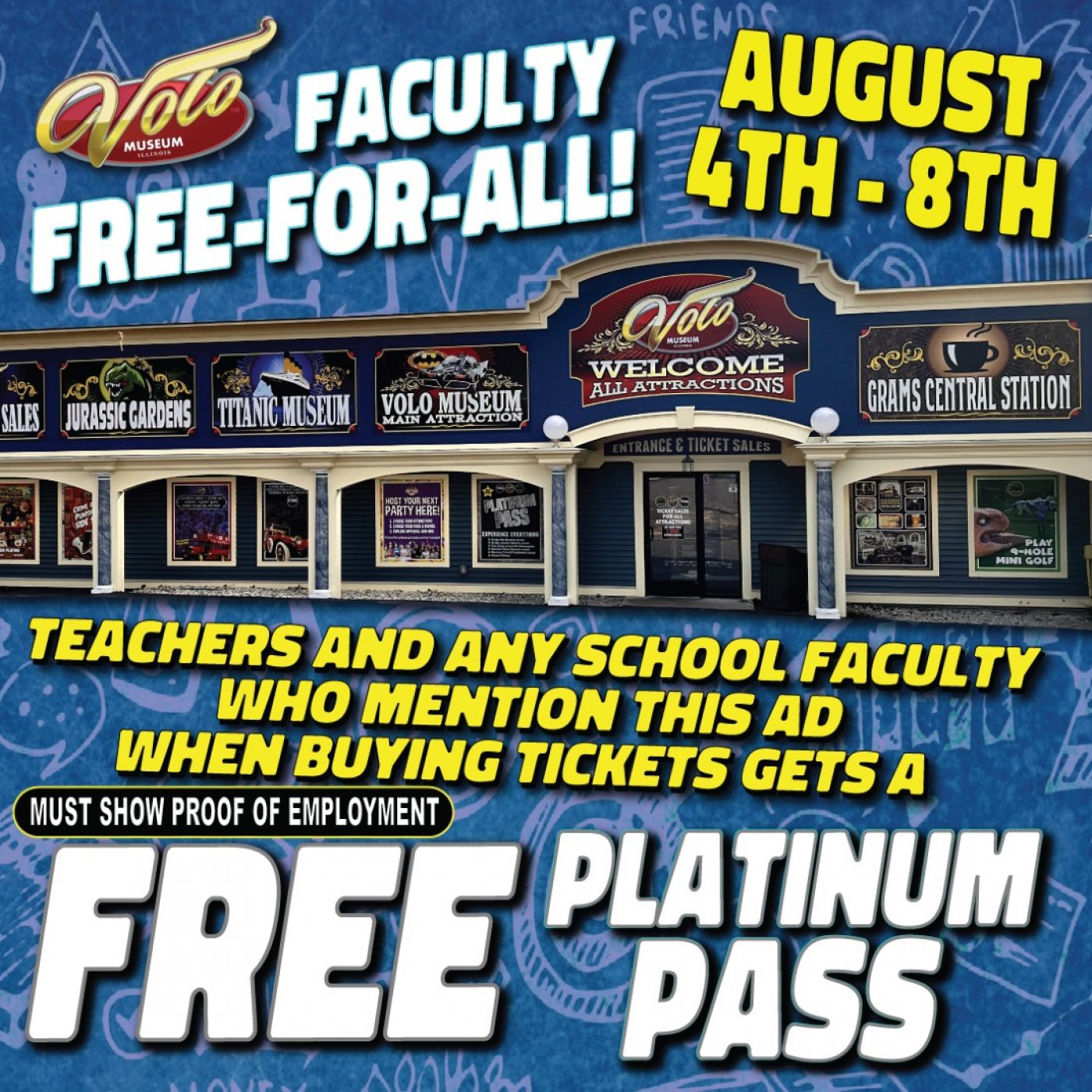 Faculty Free-For-All at Volo Museum!, Volo Museum, Island Lake | AllEvents