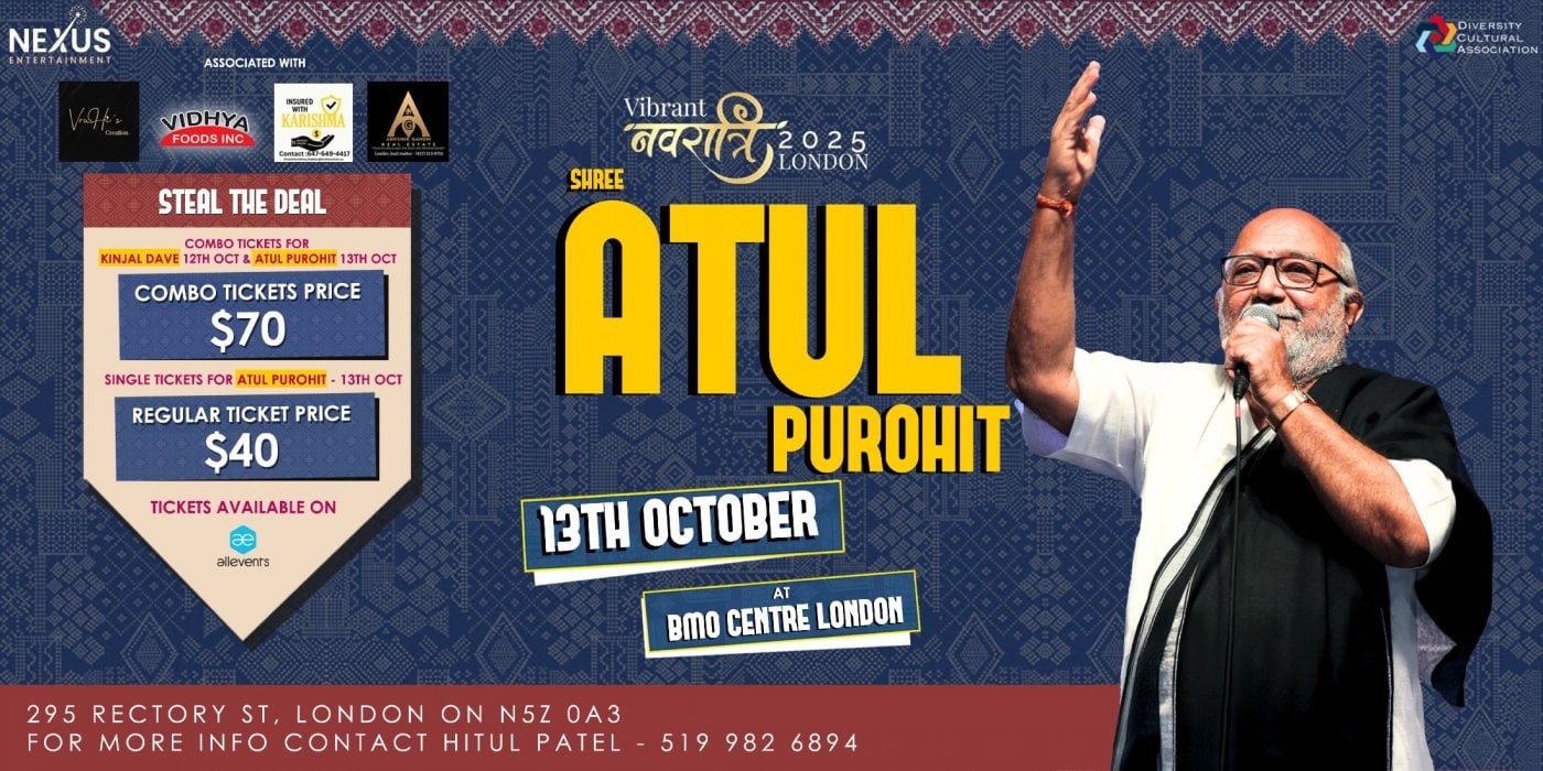 Vibrant Navratri with Shree Atul Purohit / London, ON / 13th October 2025, 13 October | Event in London | AllEvents