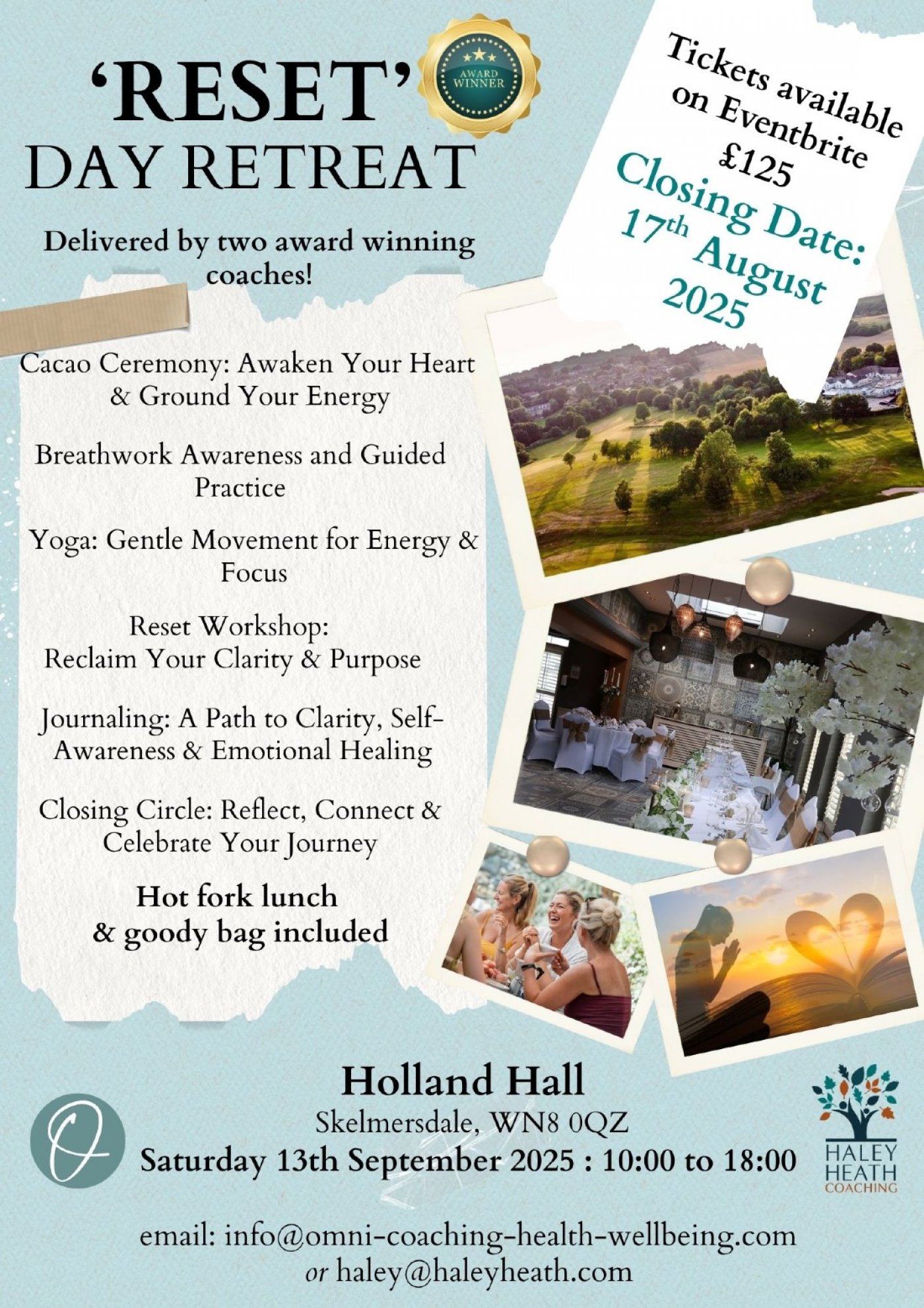 "Reset" Day Retreat, 13 September | Event in Skelmersdale | AllEvents
