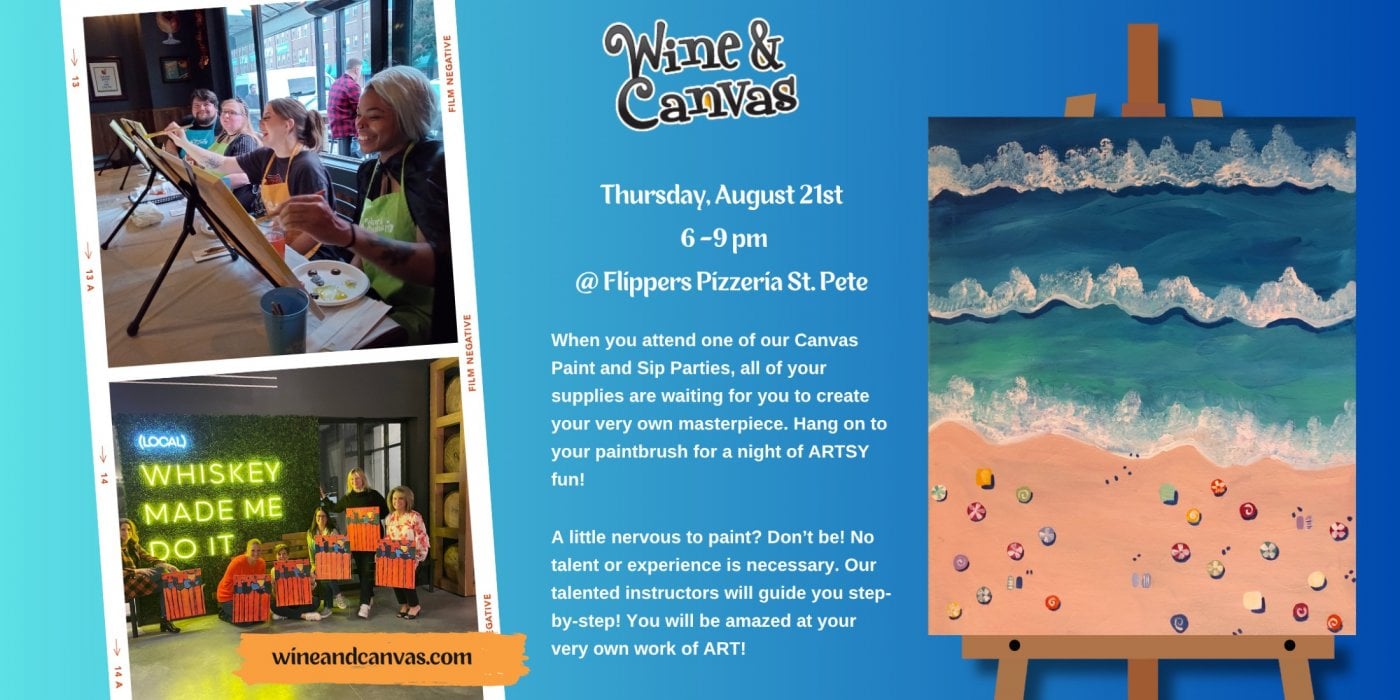 St Pete Paint and Sip – Day at the Beach, 21 August | Event in St. Petersburg | AllEvents