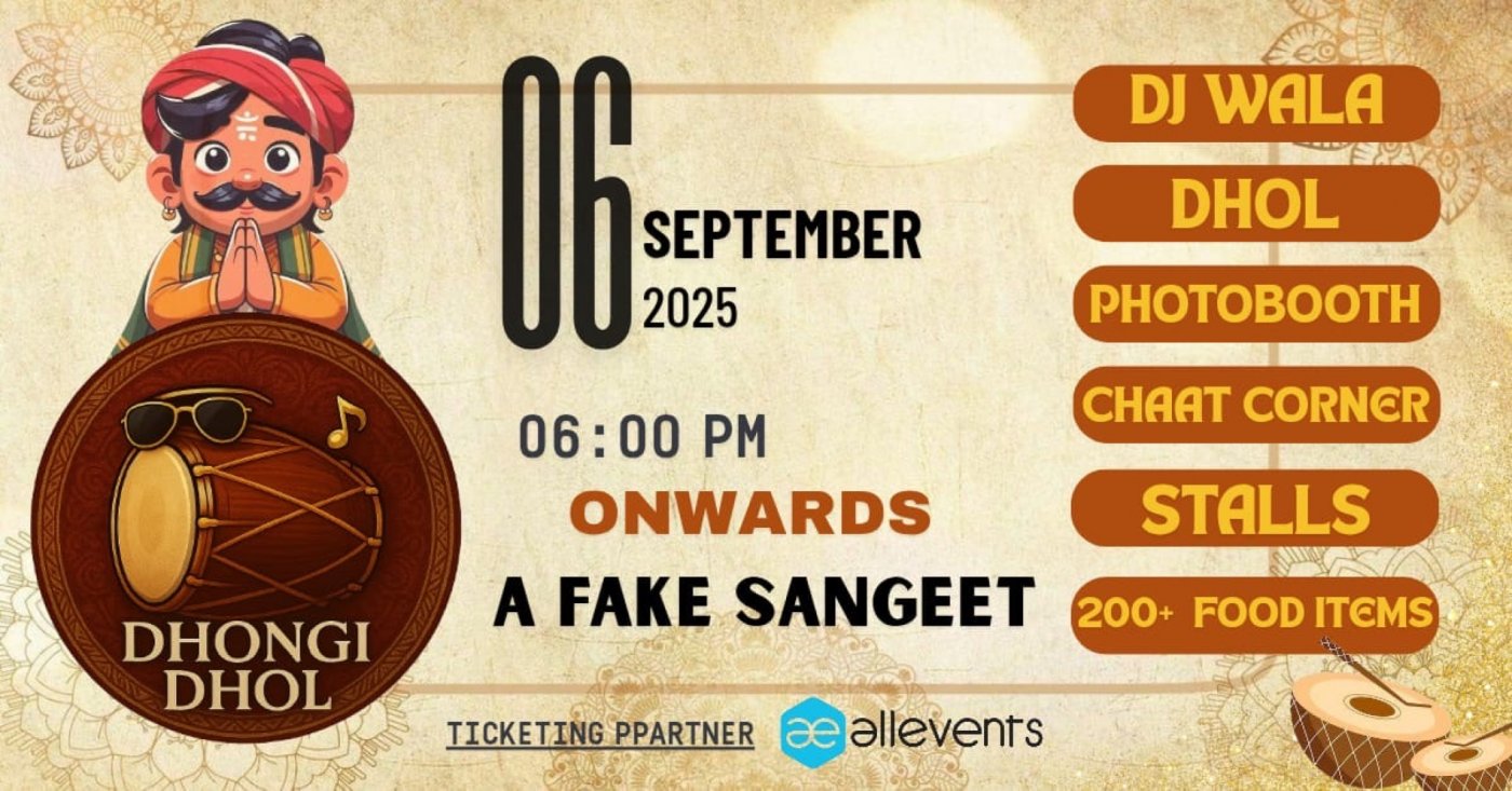 THE DHONGI DHOL, 6 September | Event in Ahmedabad | AllEvents