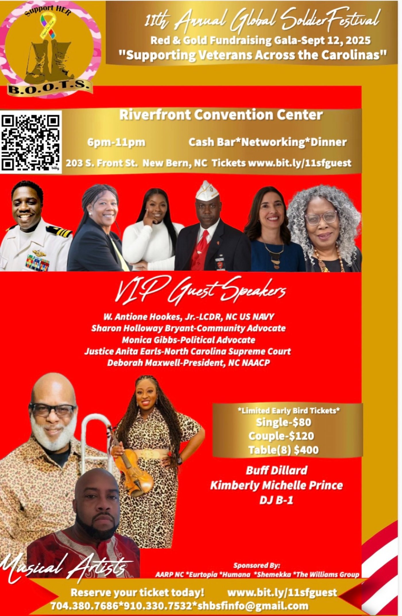 11th Annual Global SoldierFestival-Red and Gold Fundraising Gala, 12 September | Event in New Bern | AllEvents