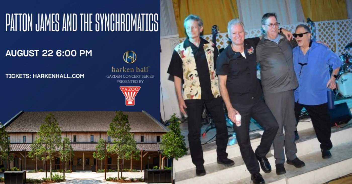 Harken Hall Garden Concert Series with Patton James and the Synchromatics Presented By Yazoo, 22 August | AllEvents