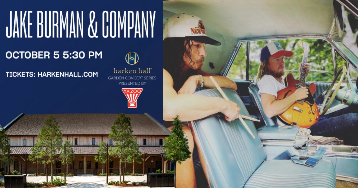 Harken Hall Garden Concert Series with Jake Burman & Company Presented By Yazoo, 5 October | Event in Nashville