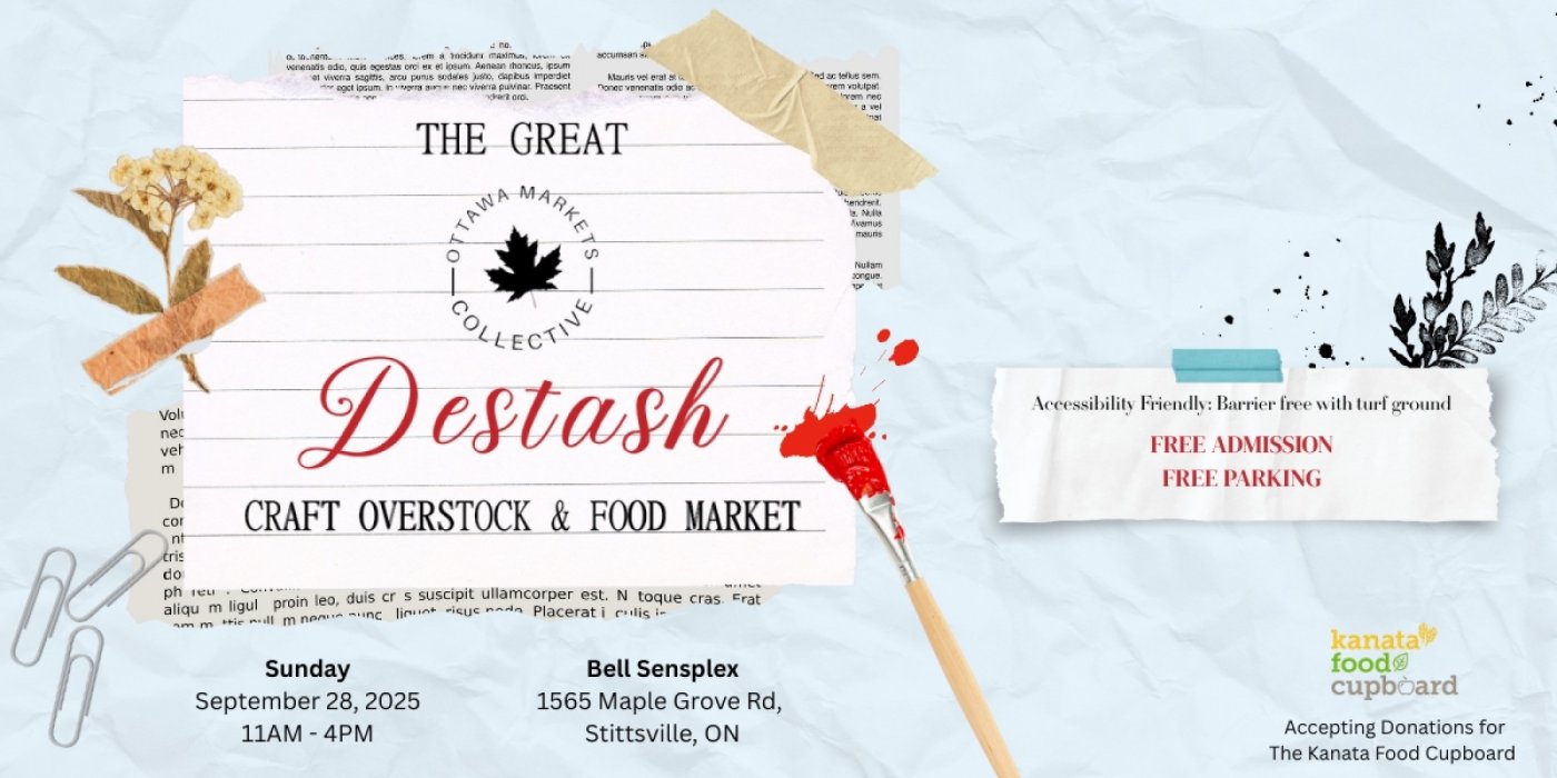 The Great Ottawa Markets Collective Destash: Craft Overstock & Food Market, 28 September | Event in Ottawa